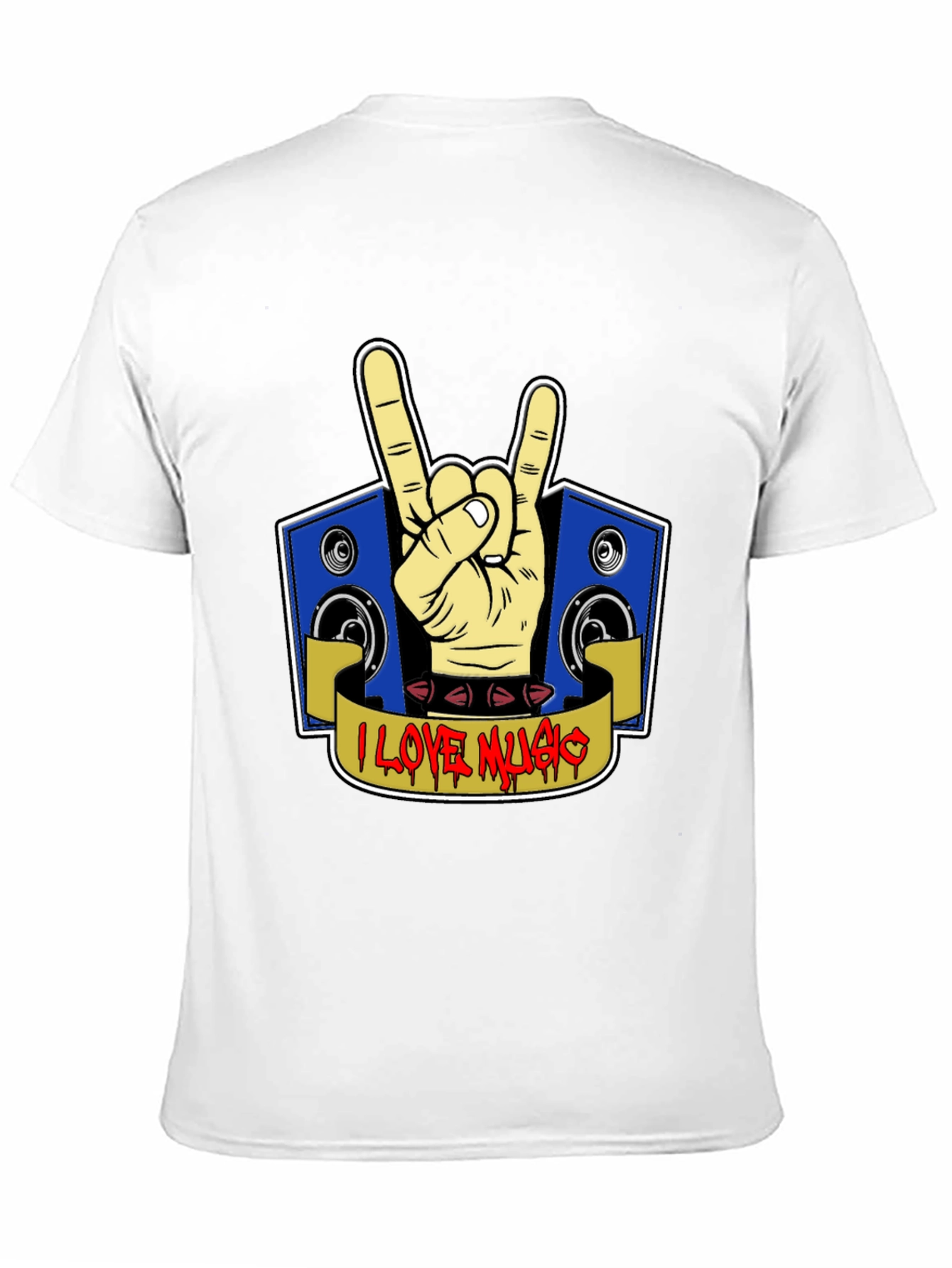 I Love Music Rock Hand Graphic T-Shirt