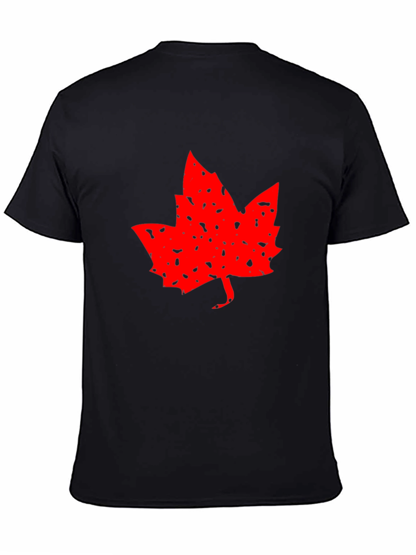 Maple Leaf Graphic Tee - Black Casual Shirt