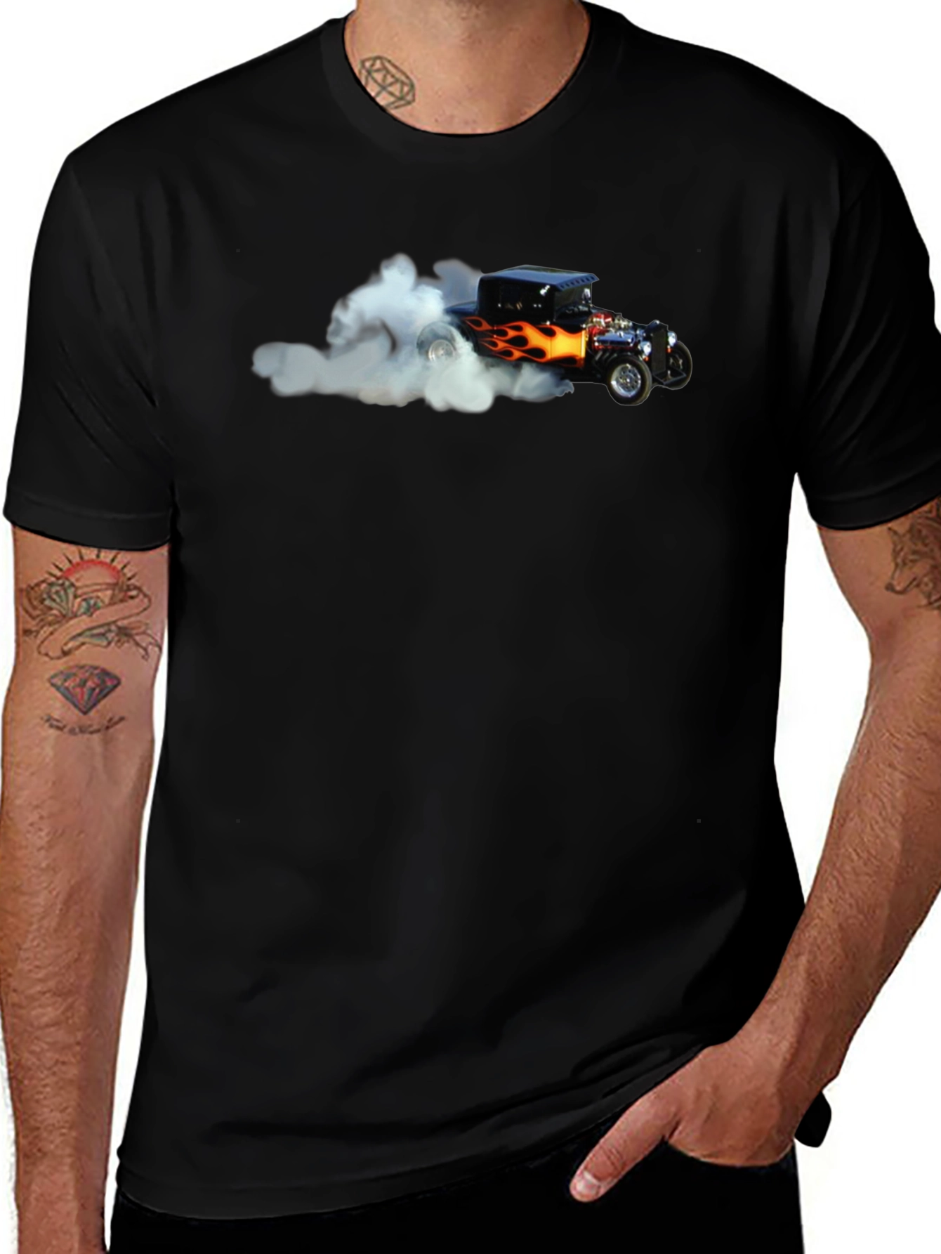 Hot Rod T-Shirt - Black - Car Graphic Tee