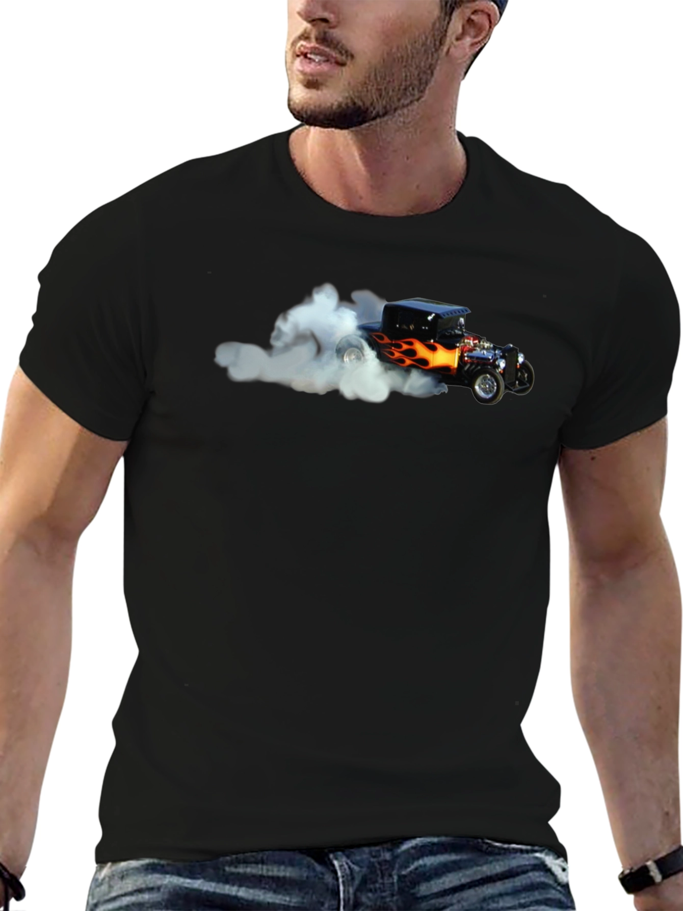 Hot Rod T-Shirt - Black - Car Graphic Tee