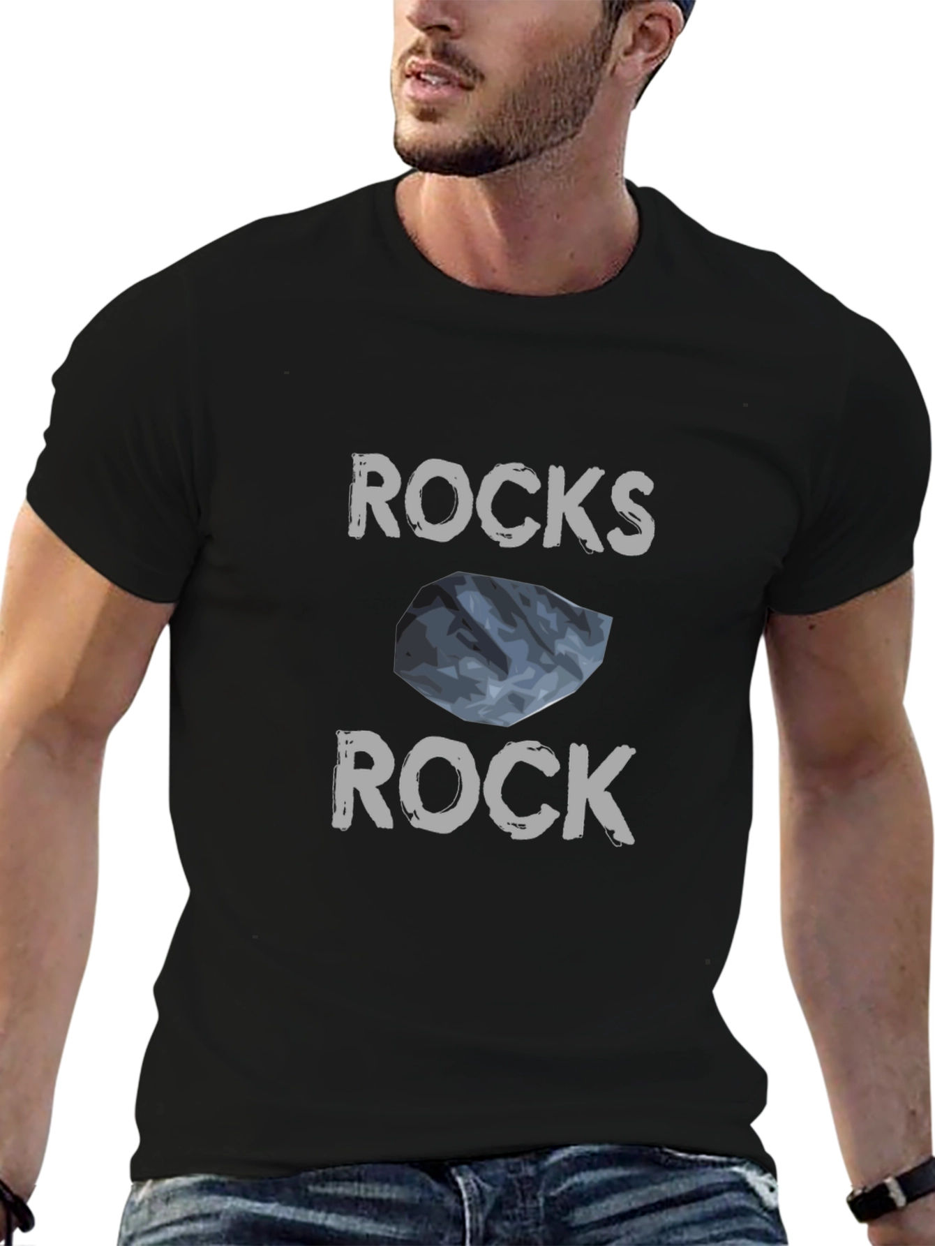 Rocks Rock Graphic Tee - Black
