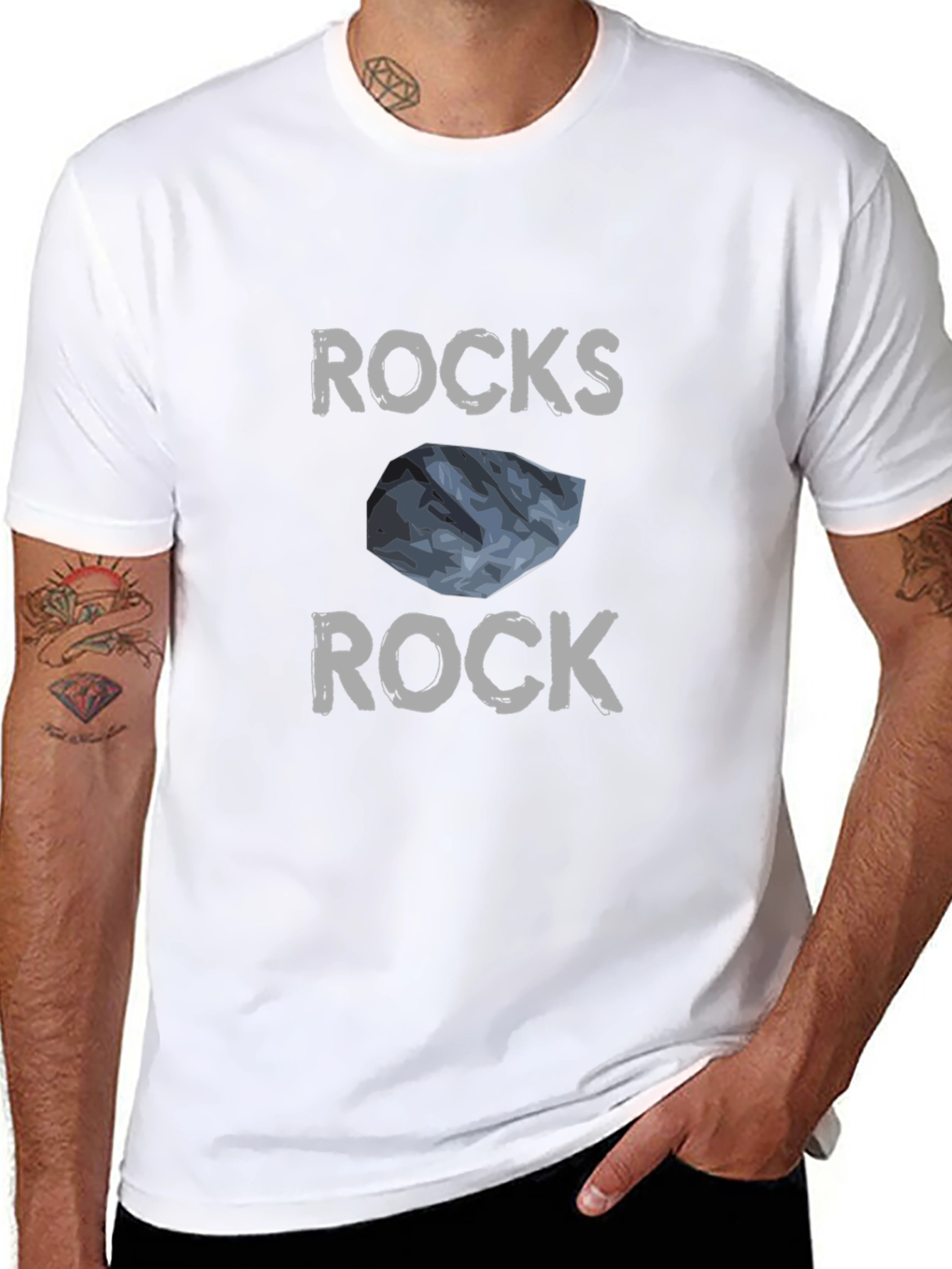 Rocks Rock Graphic Tee - Black