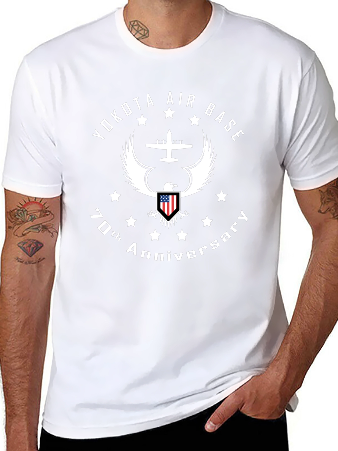 Yokota Air Base 70th Anniversary Black T-Shirt