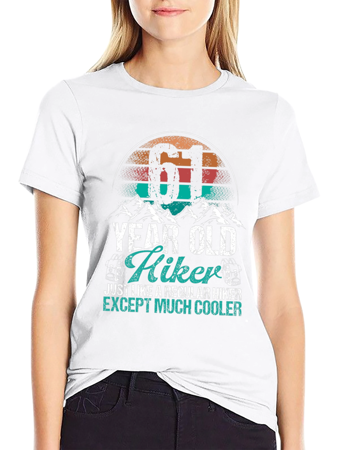 61 Year Old Hiker T-Shirt - Cool Hiking Apparel