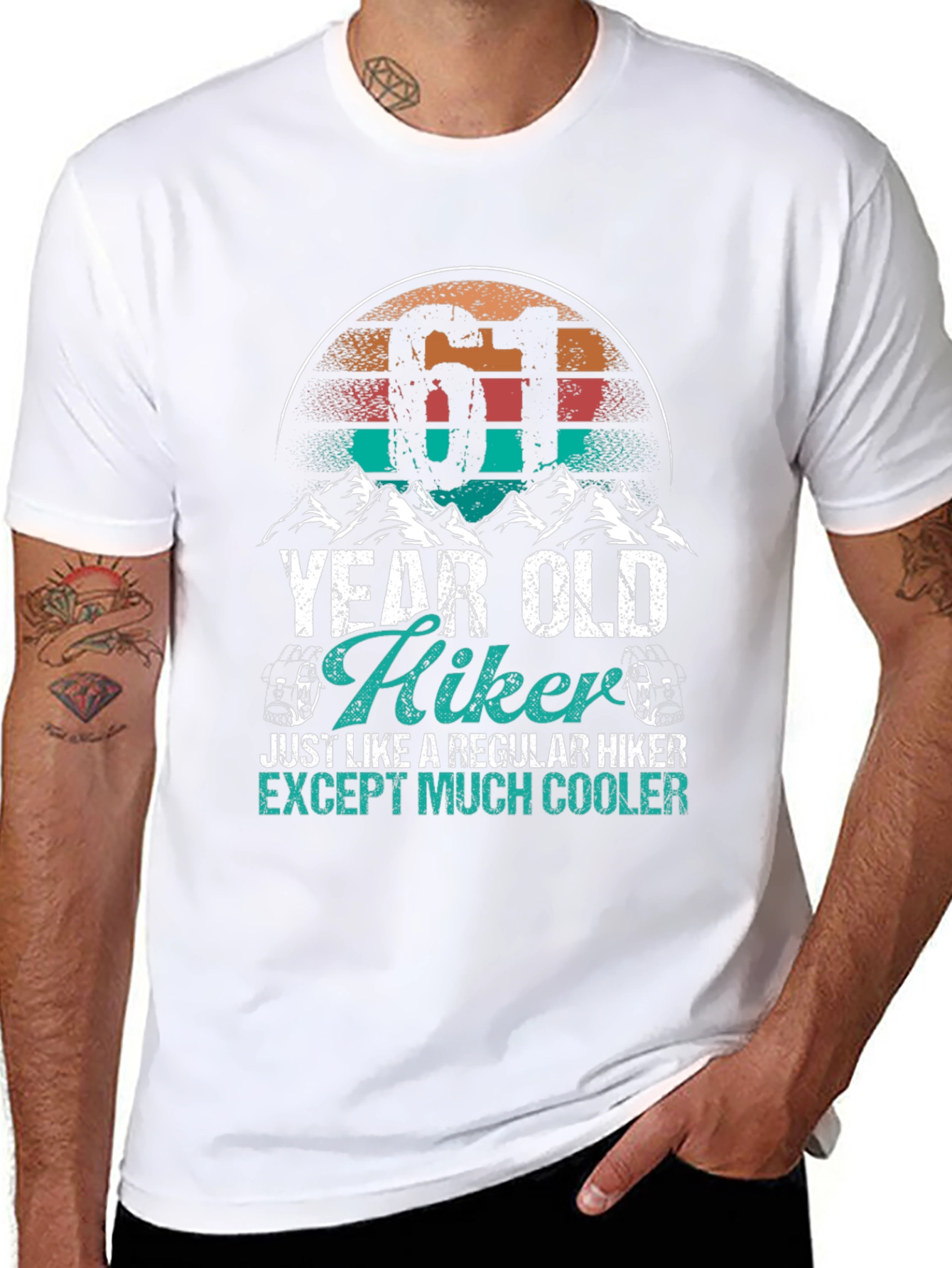 61 Year Old Hiker T-Shirt - Cool Hiking Apparel