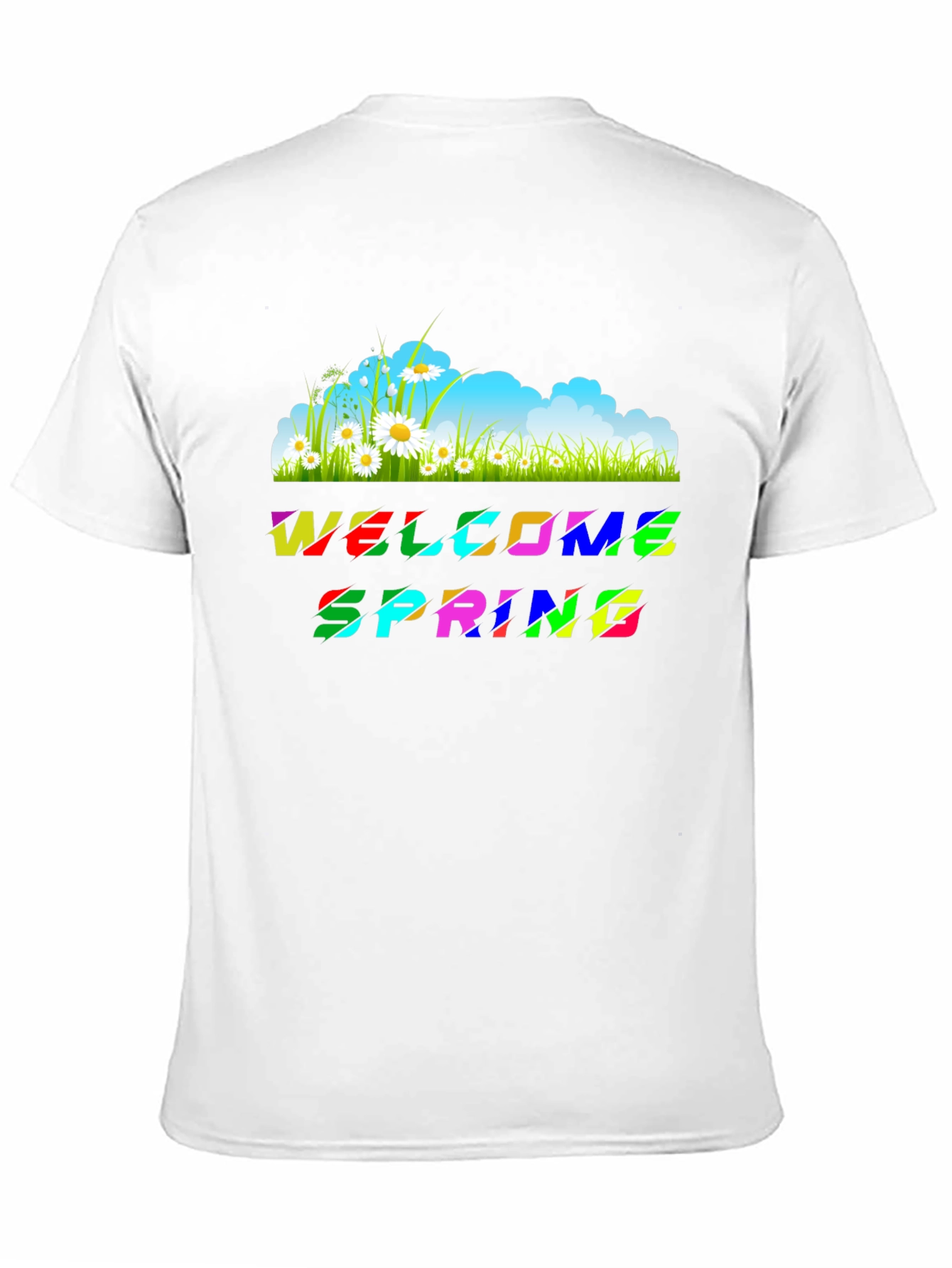 Welcome Spring Graphic Tee - Black Unisex T-Shirt