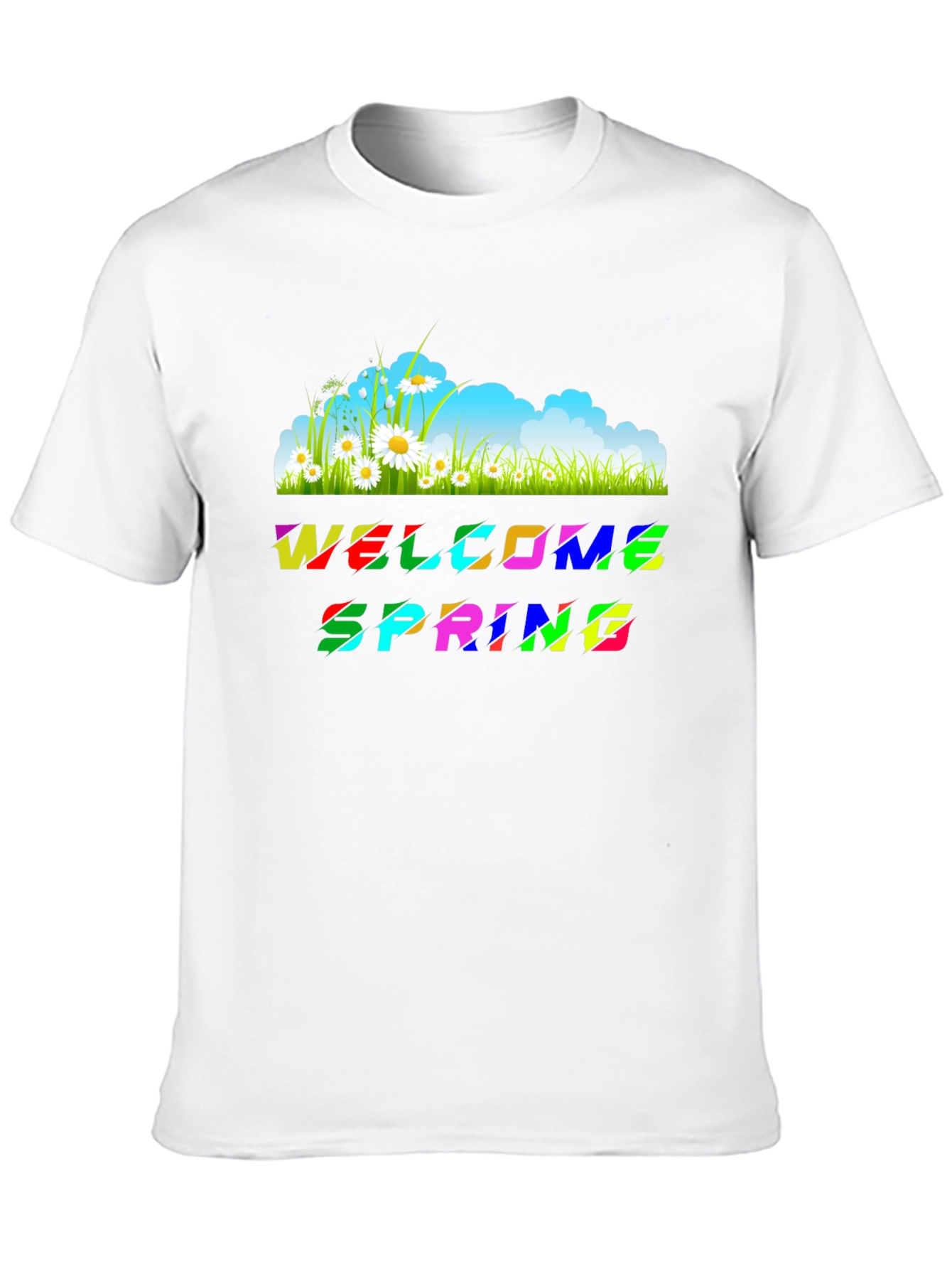 Welcome Spring Graphic Tee - Black Unisex T-Shirt