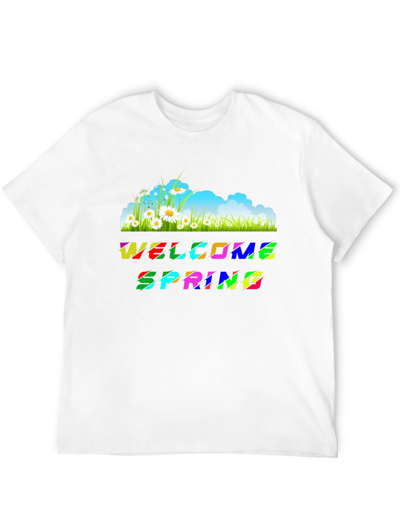 Welcome Spring Graphic Tee - Black Unisex T-Shirt