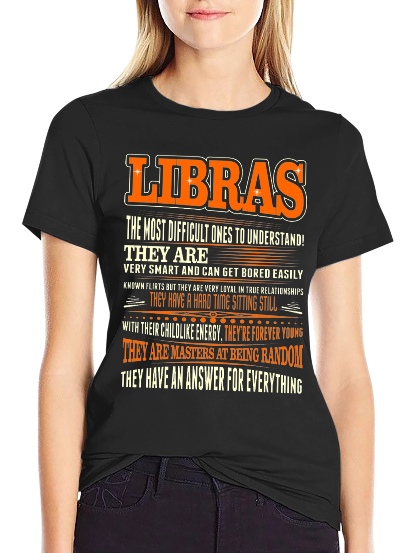Libra Zodiac Sign T-Shirt: Smart Loyal and Random