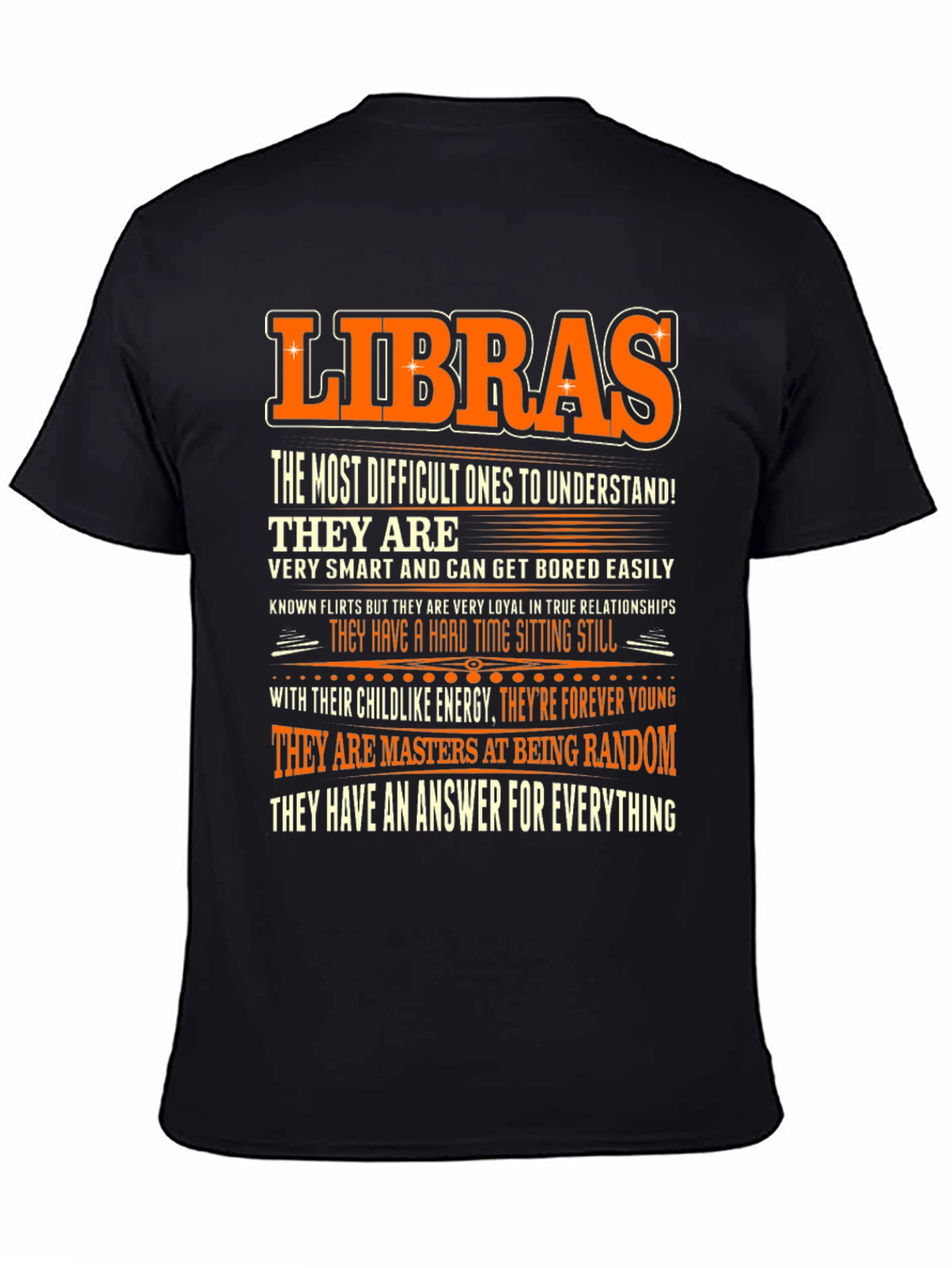 Libra Zodiac Sign T-Shirt: Smart Loyal and Random