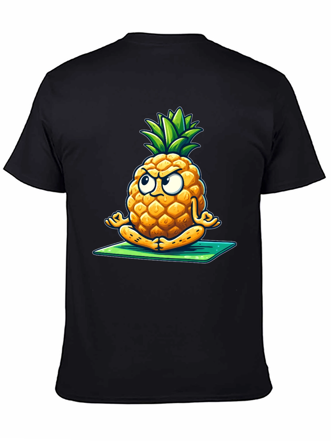 Zen Pineapple T-Shirt - Meditating Fruit Tee