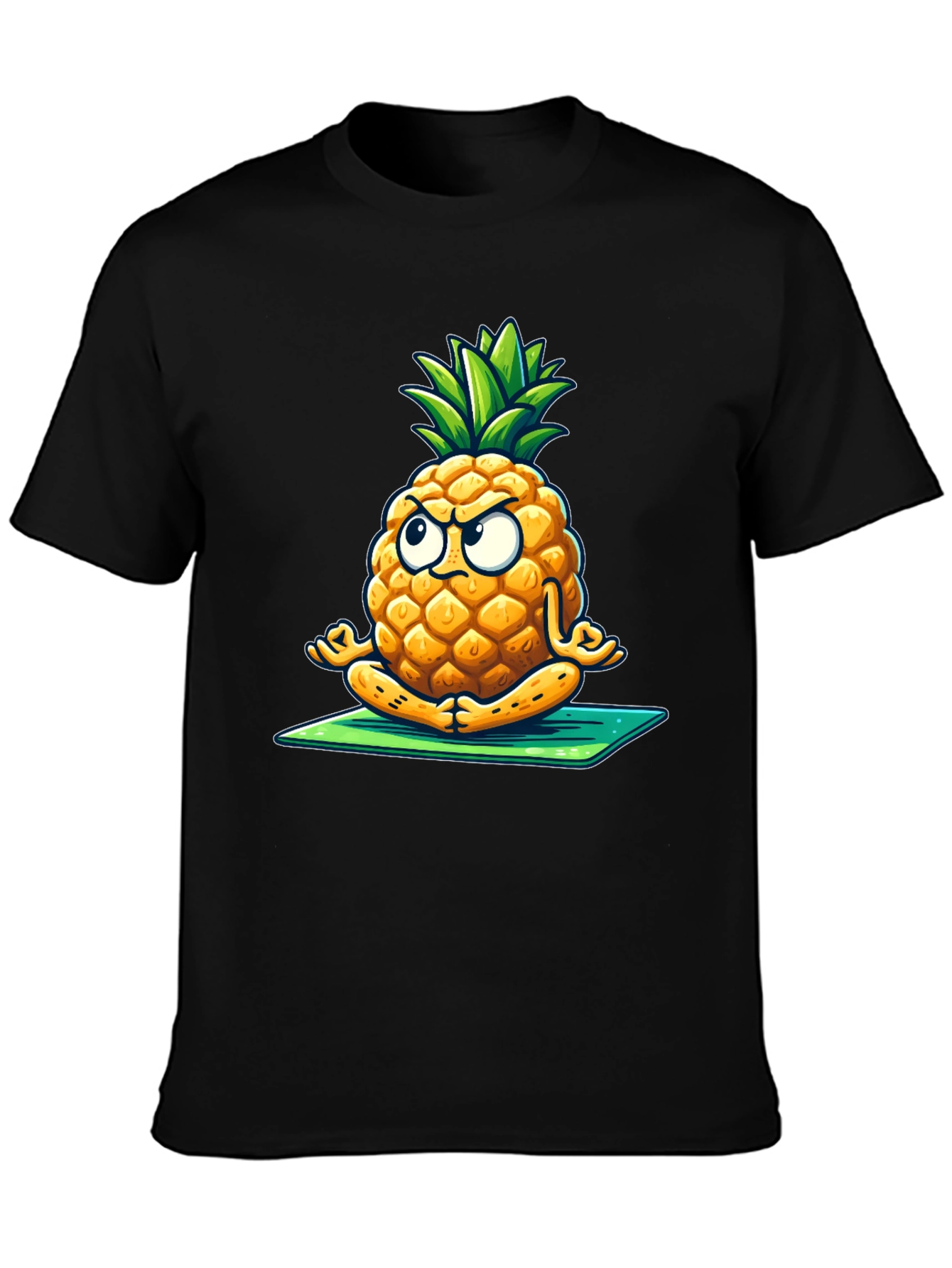 Zen Pineapple T-Shirt - Meditating Fruit Tee