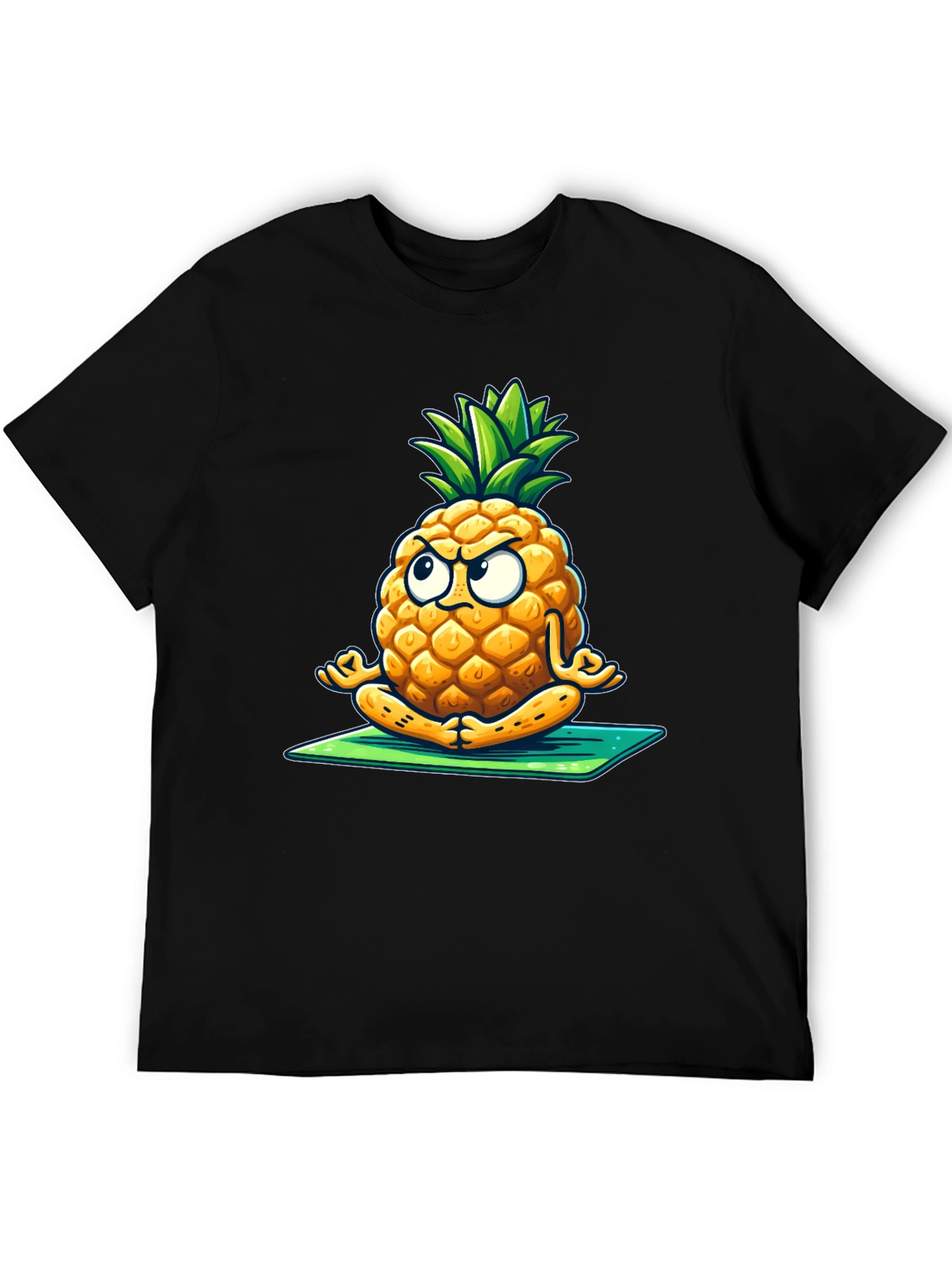 Zen Pineapple T-Shirt - Meditating Fruit Tee