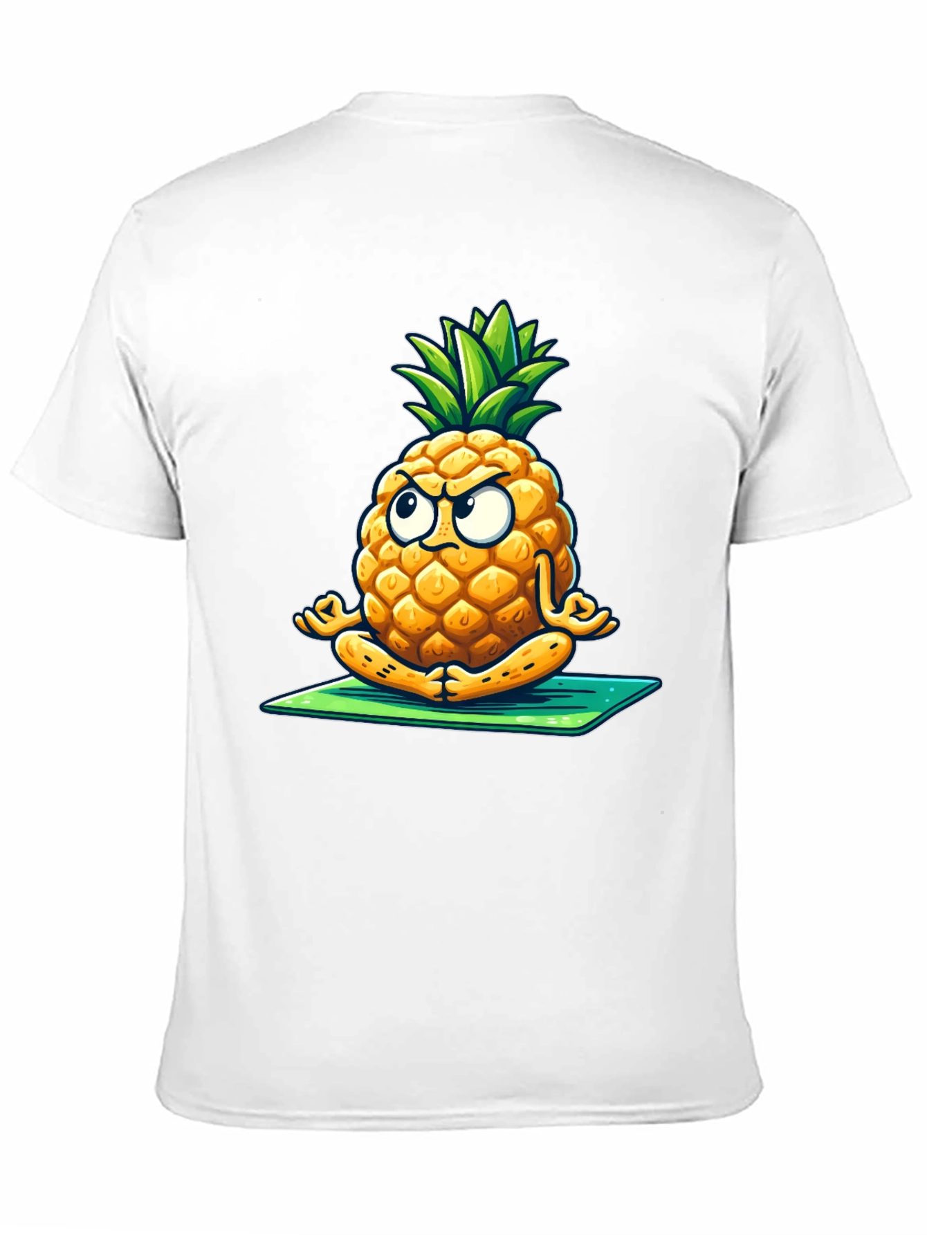Zen Pineapple T-Shirt - Meditating Fruit Tee