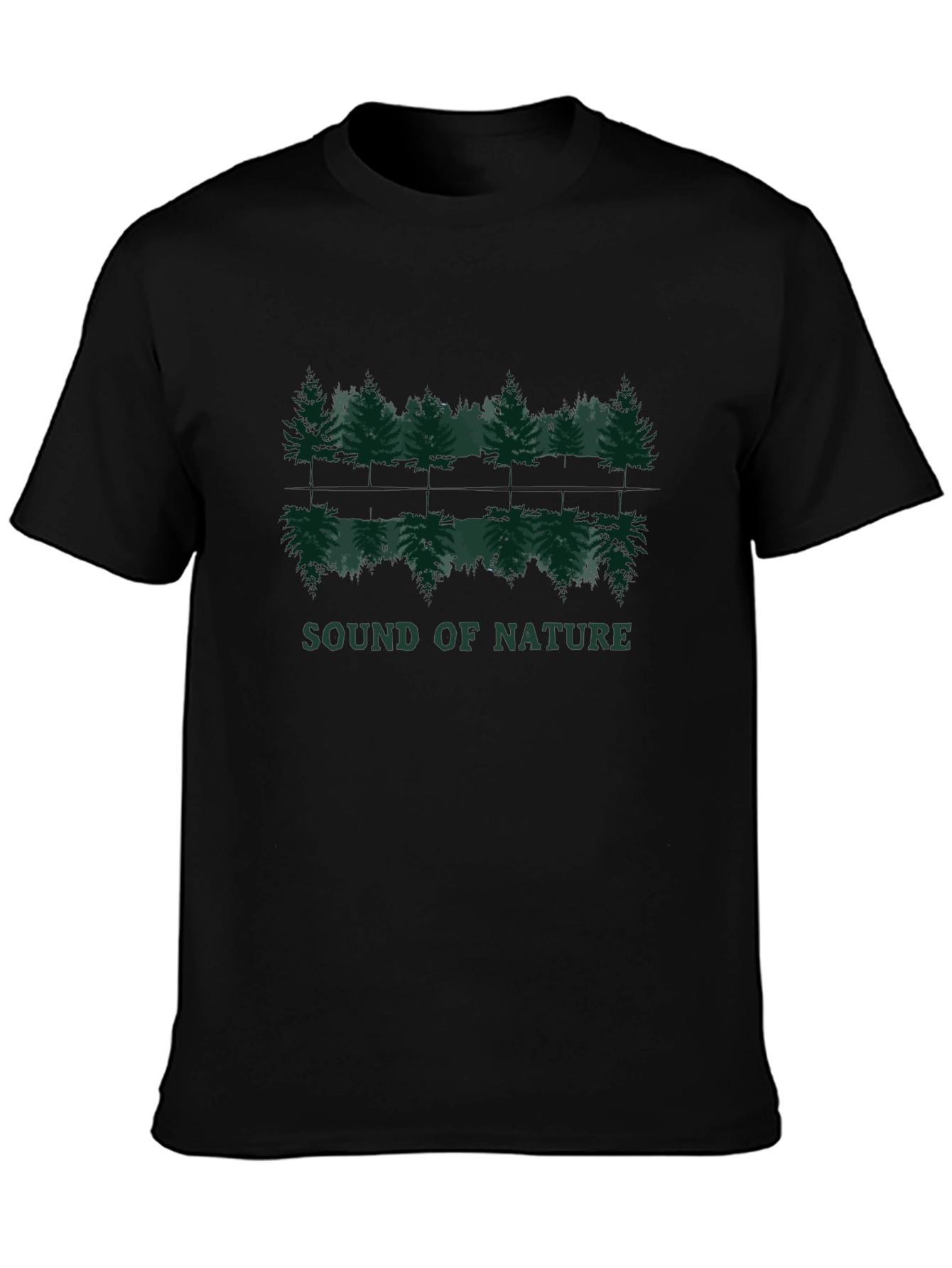 Sound of Nature Graphic Print T-Shirt - Black