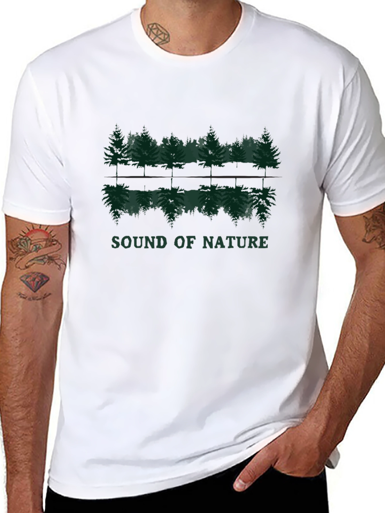 Sound of Nature Graphic Print T-Shirt - Black