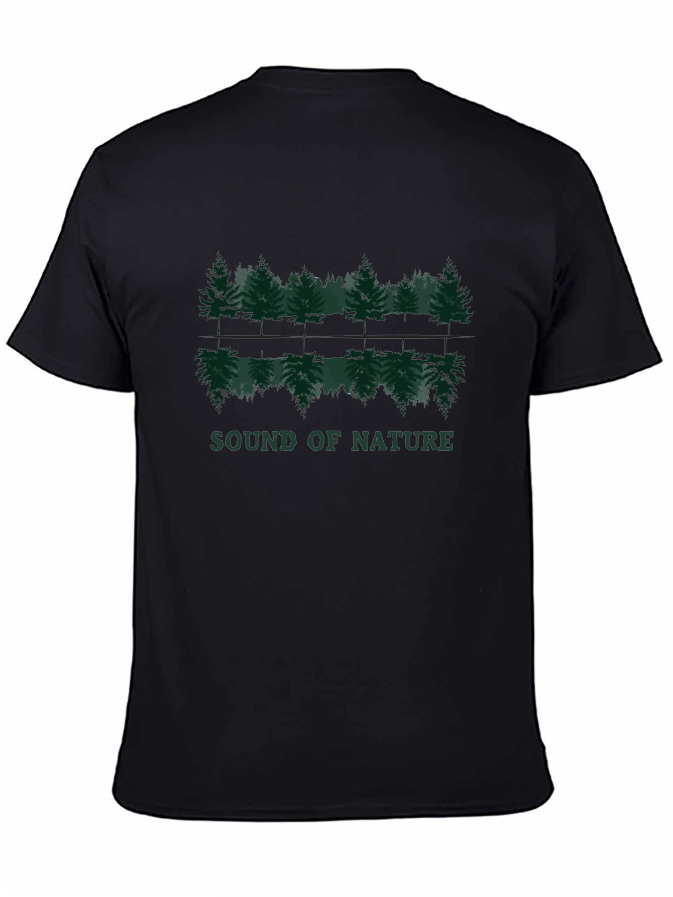 Sound of Nature Graphic Print T-Shirt - Black