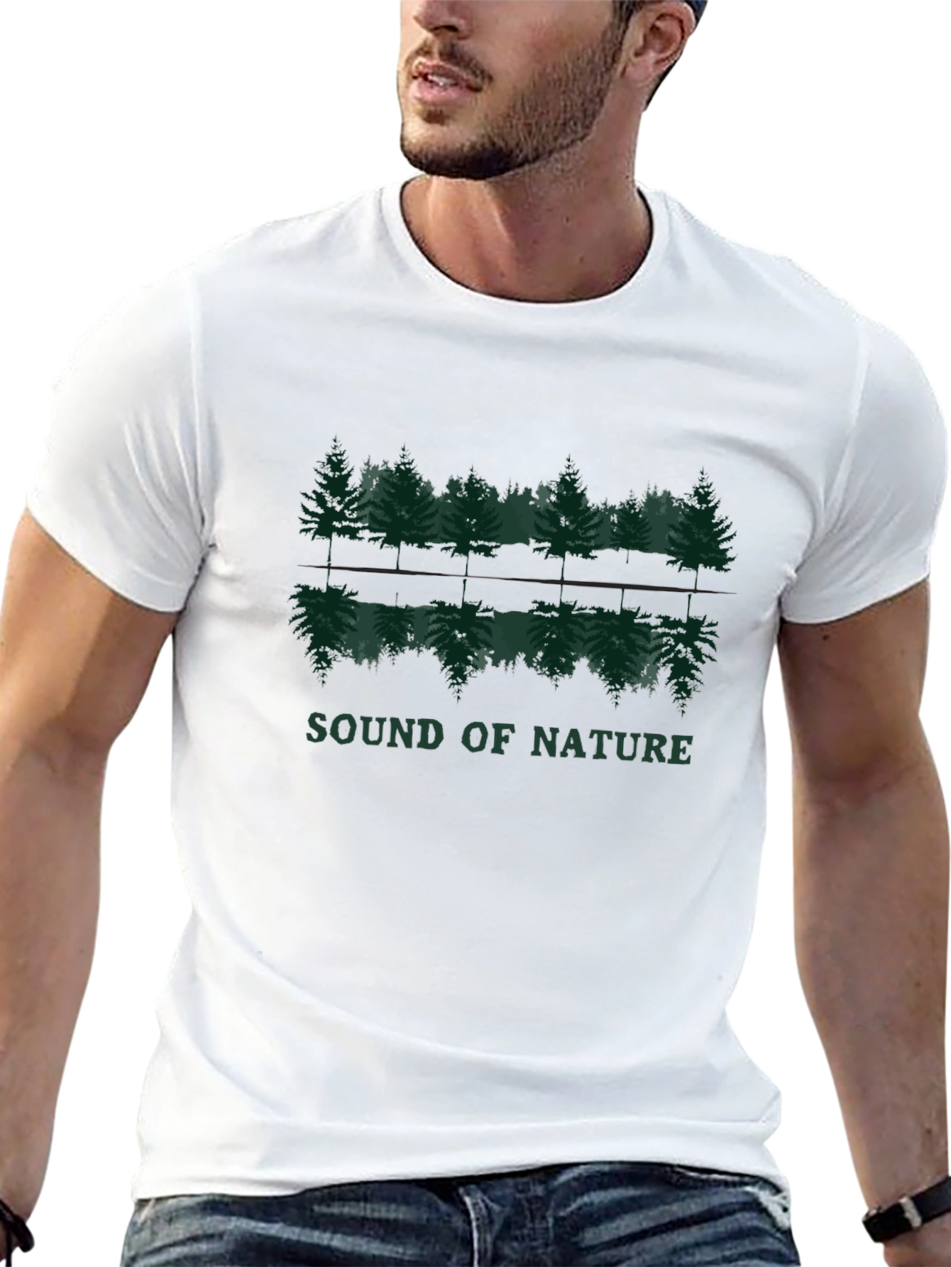 Sound of Nature Graphic Print T-Shirt - Black