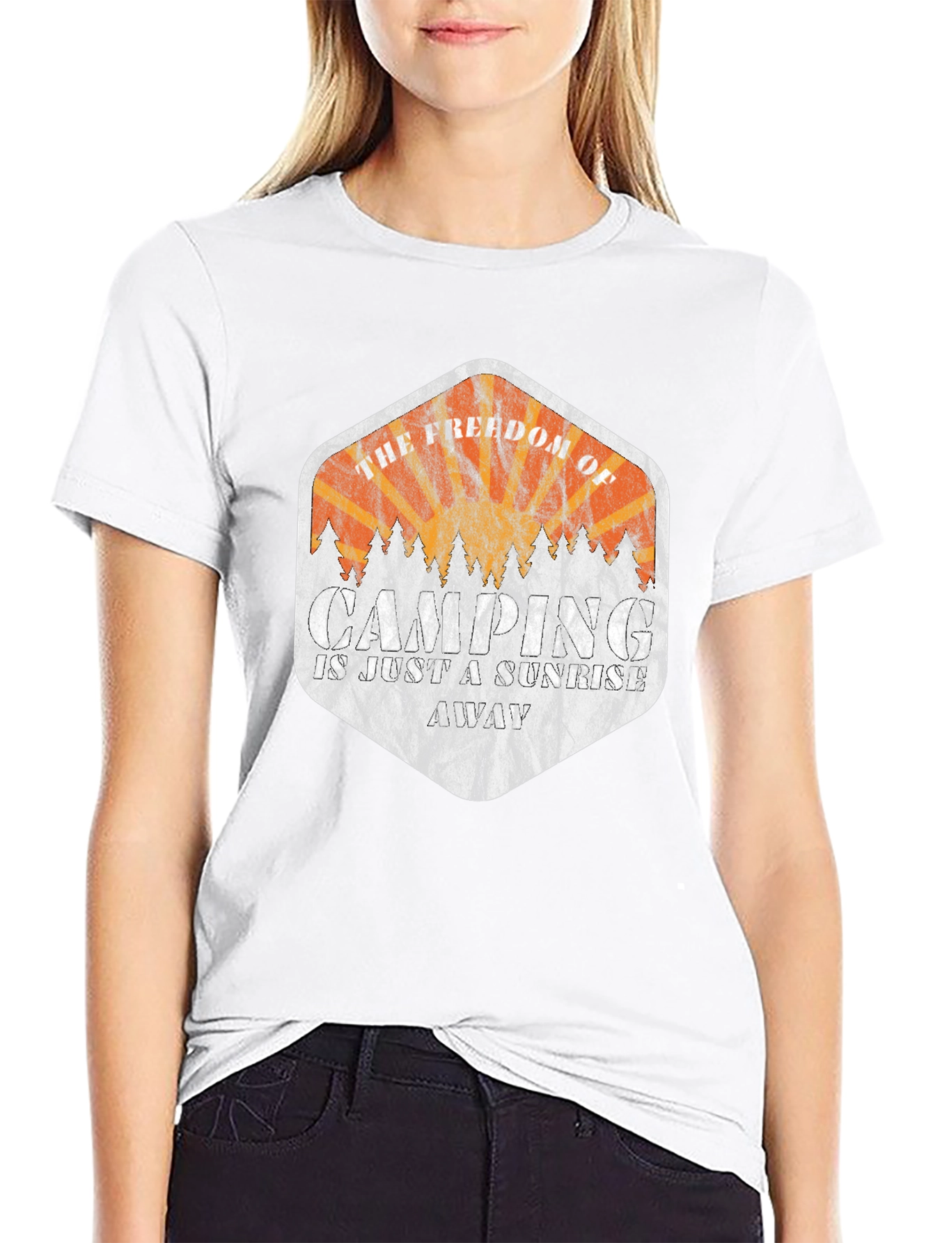Camping Sunrise Graphic Tee - Freedom Awaits