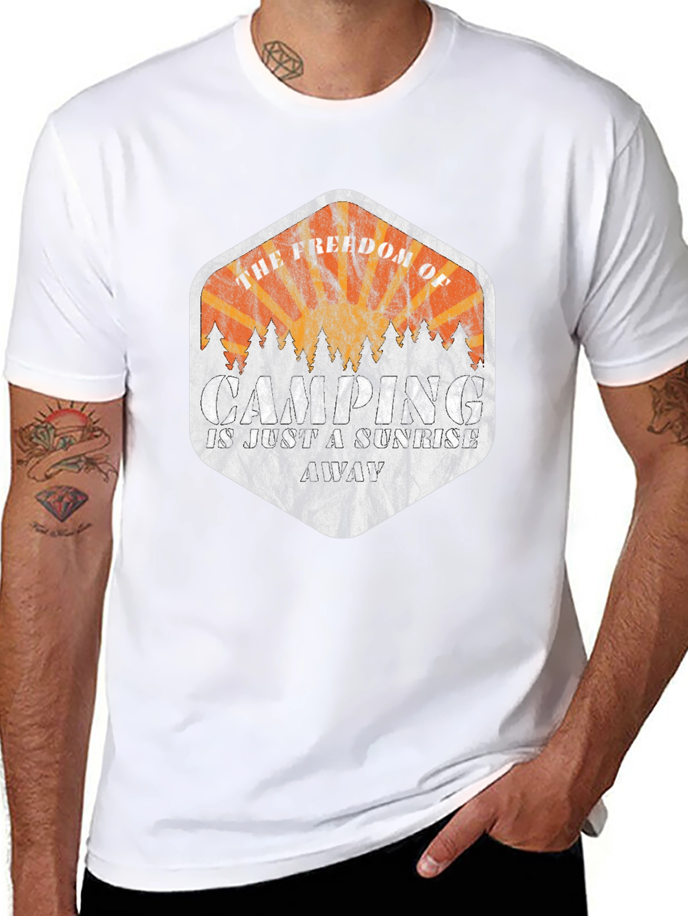 Camping Sunrise Graphic Tee - Freedom Awaits