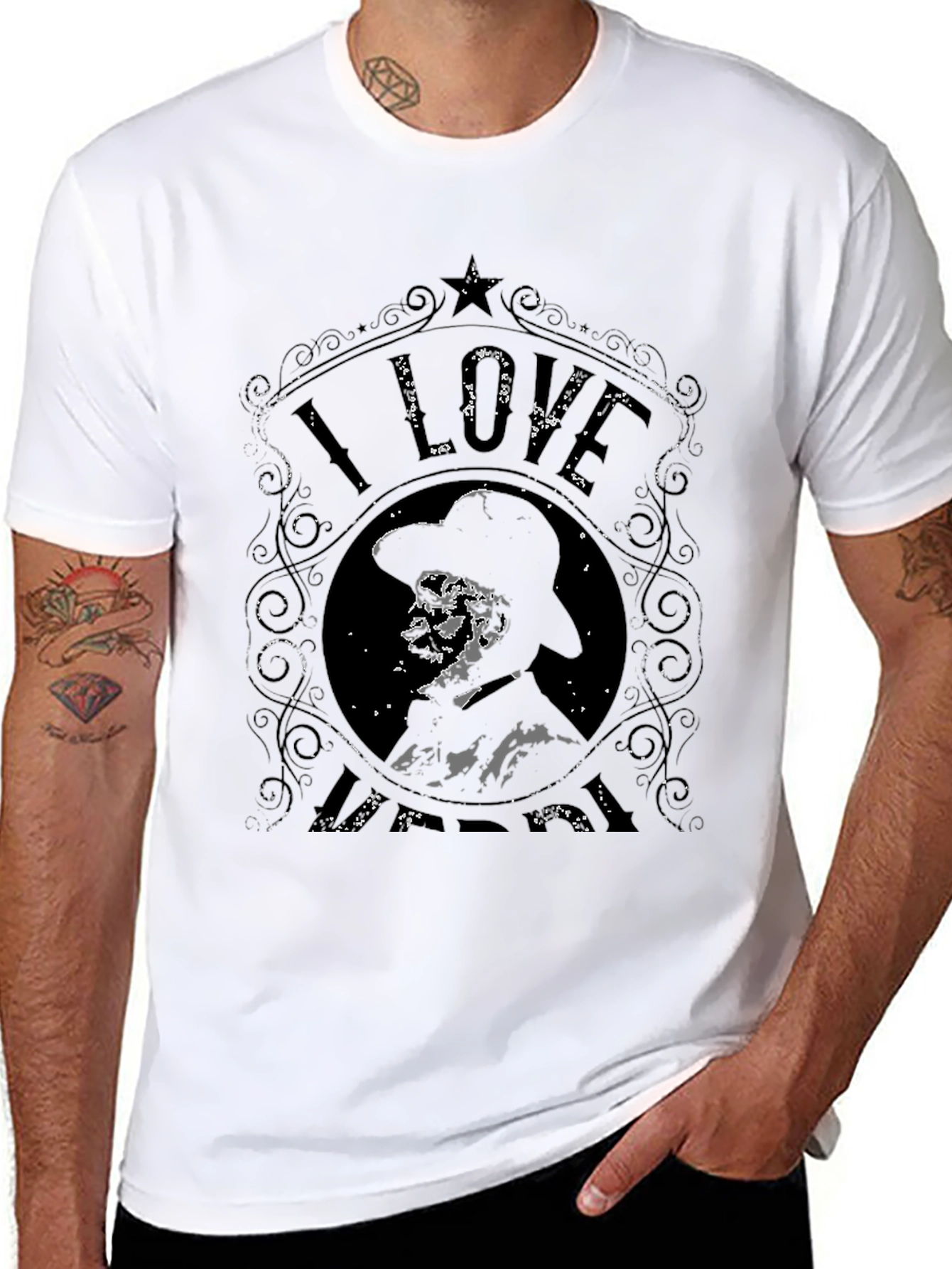 I Love Hank Black T-Shirt
