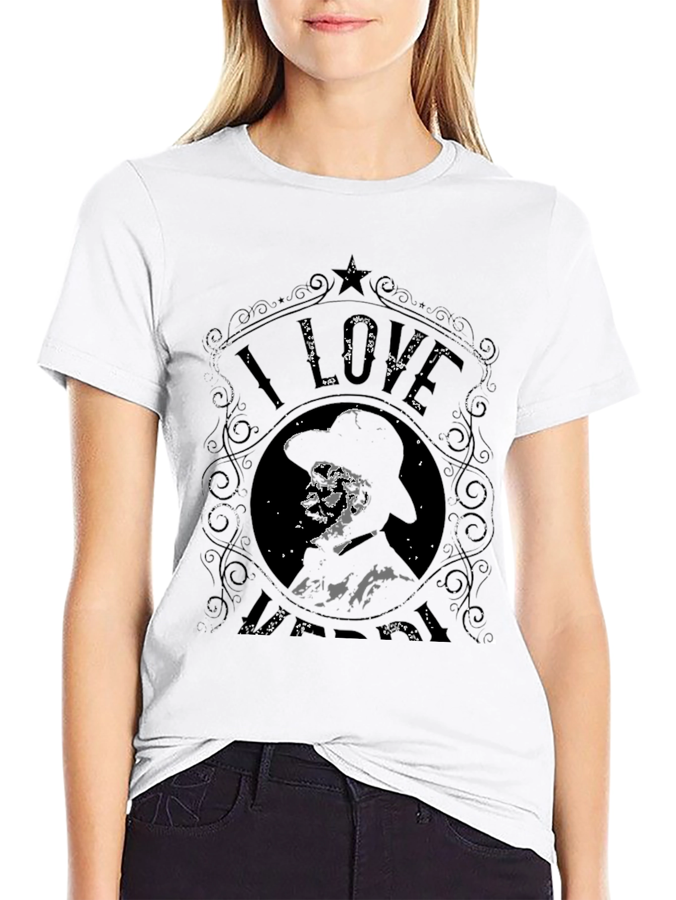 I Love Hank Black T-Shirt