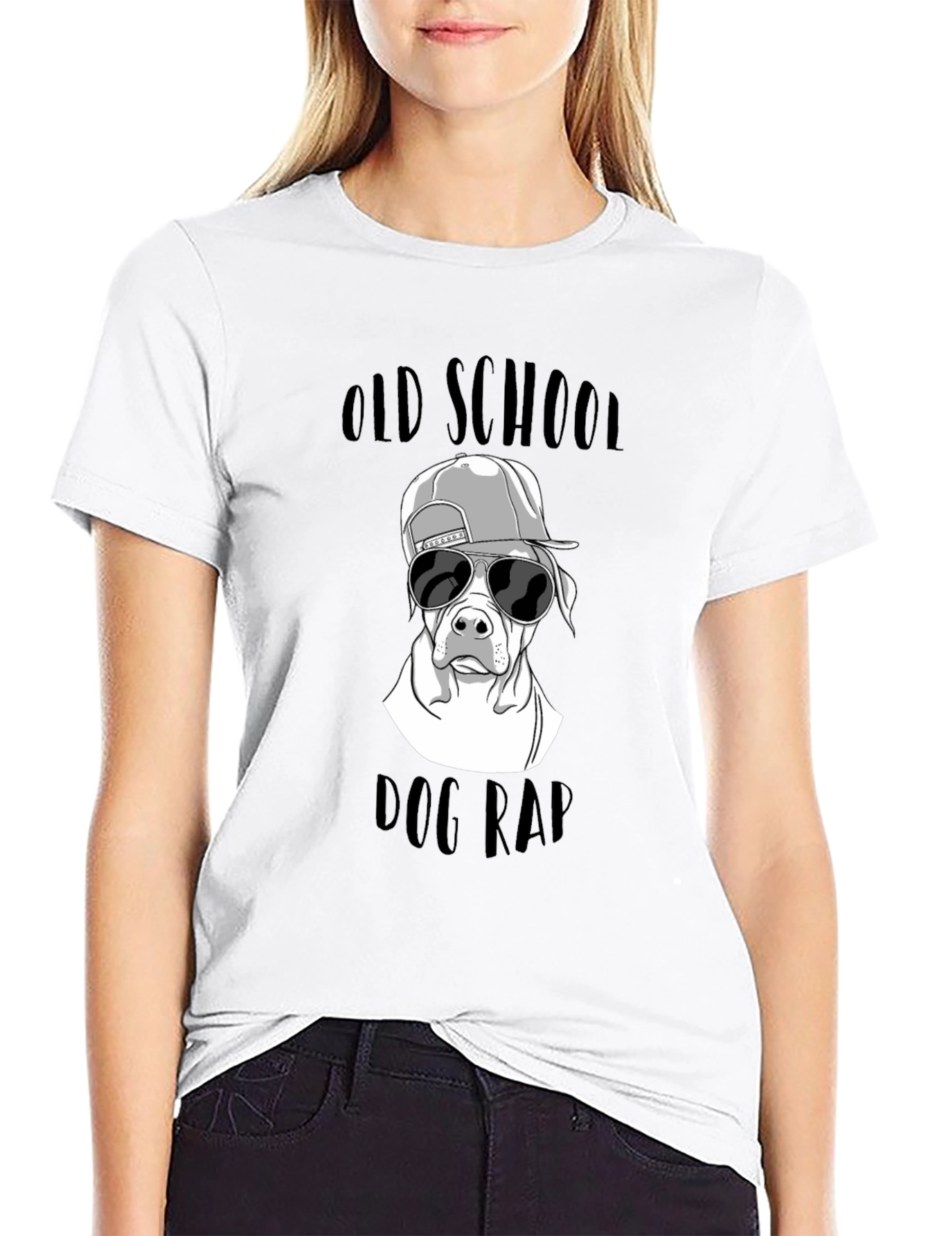 Old School Dog Rap Graphic T-Shirt