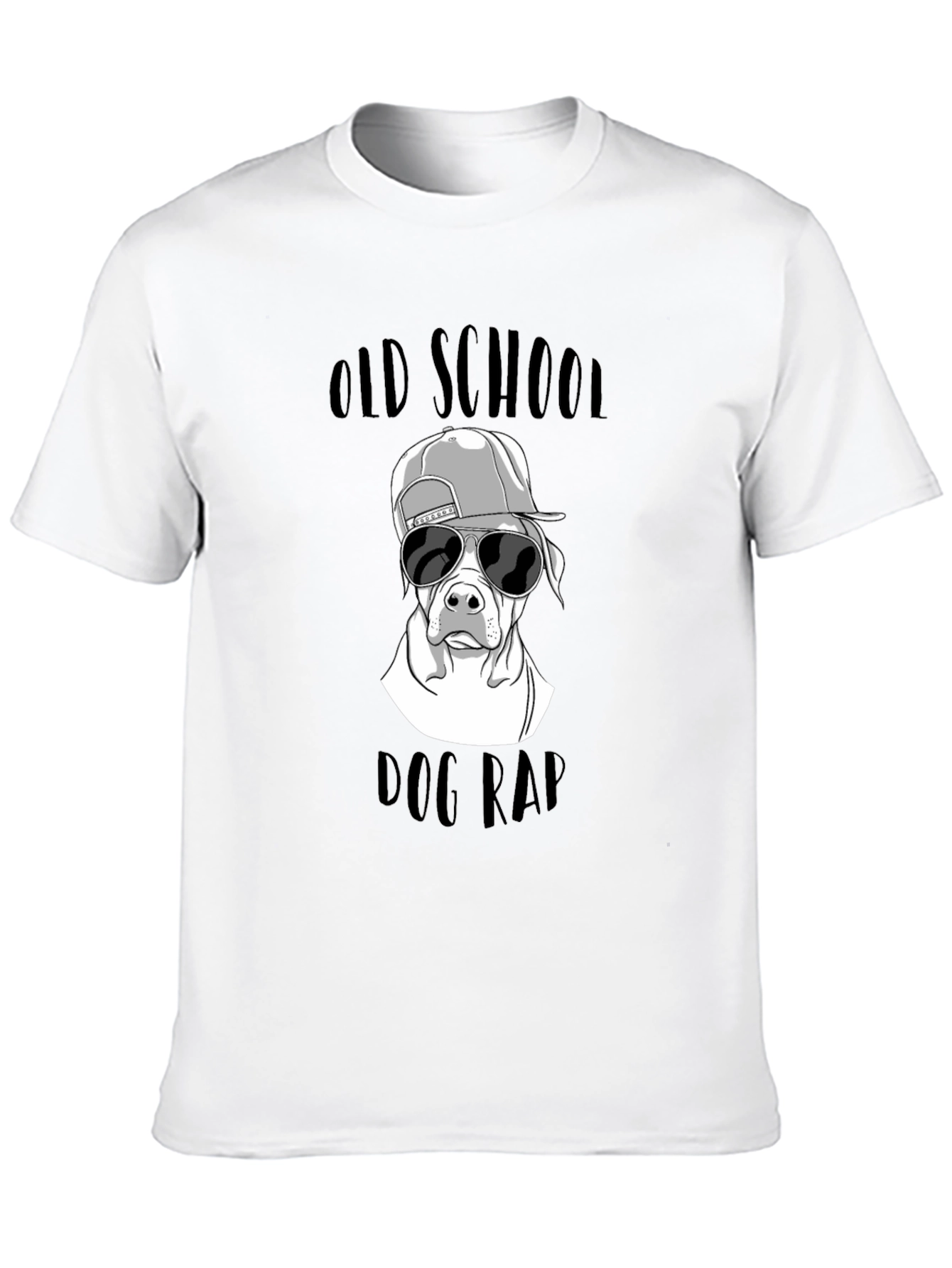 Old School Dog Rap Graphic T-Shirt