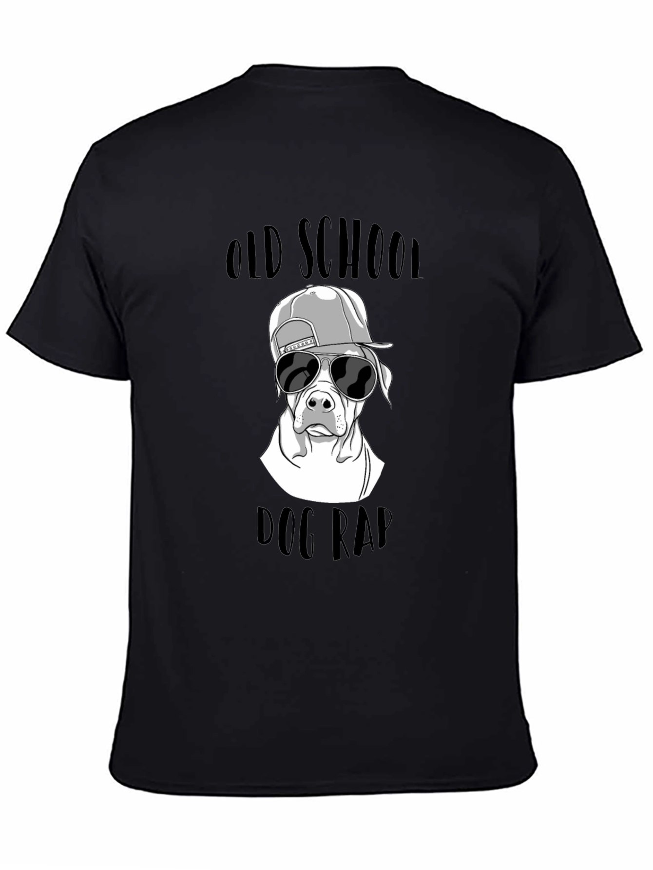 Old School Dog Rap Graphic T-Shirt