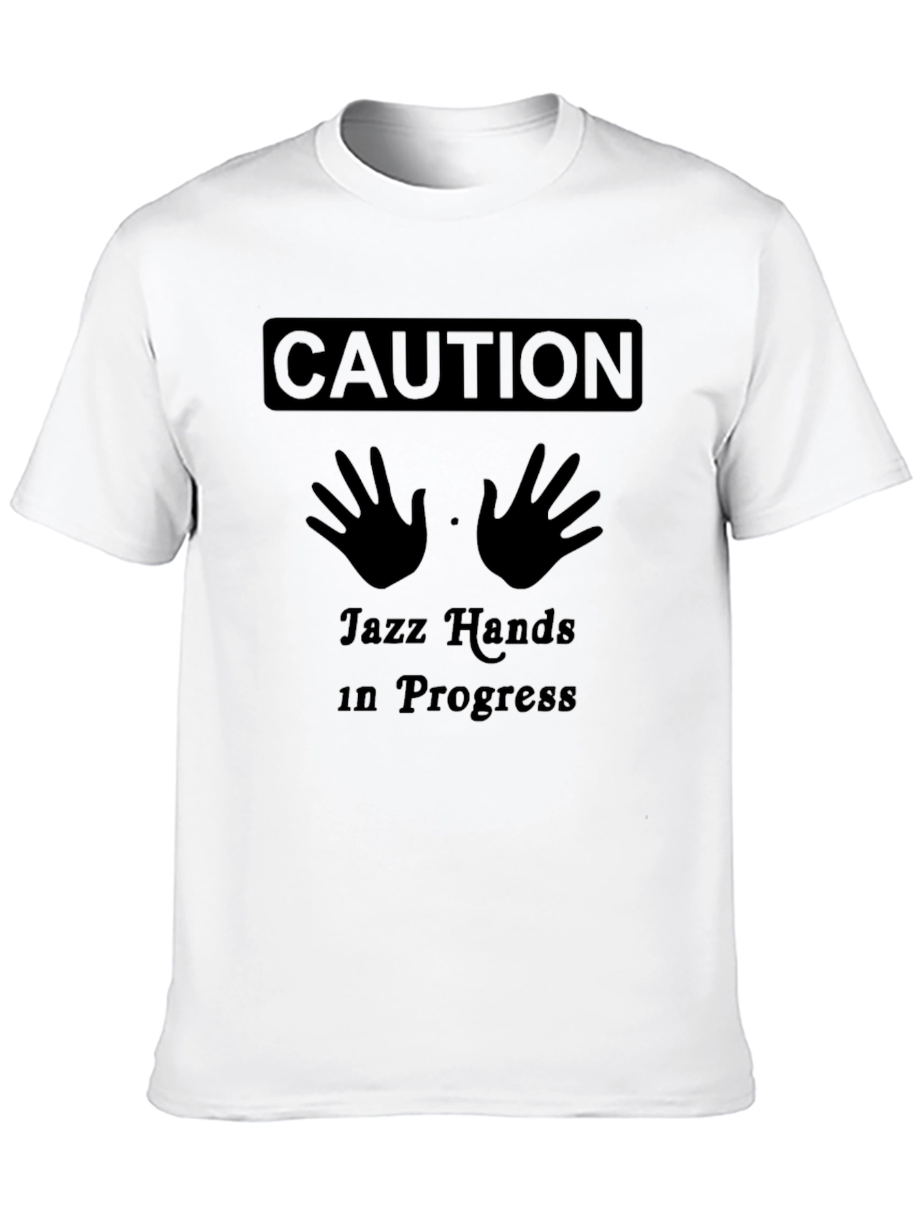 Caution Jazz Hands In Progress Graphic Tee