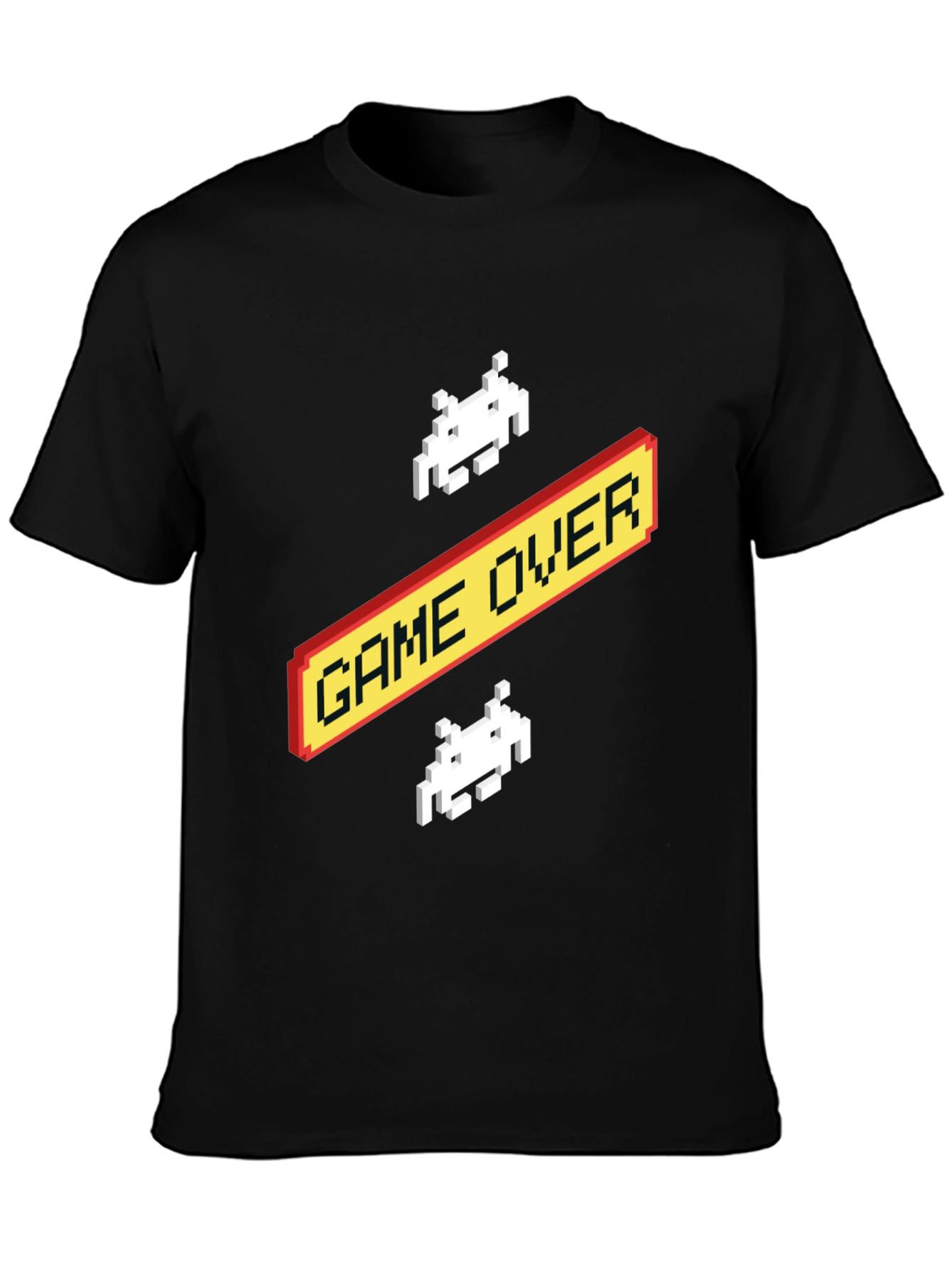Retro Game Over T-Shirt - Pixelated Alien Design