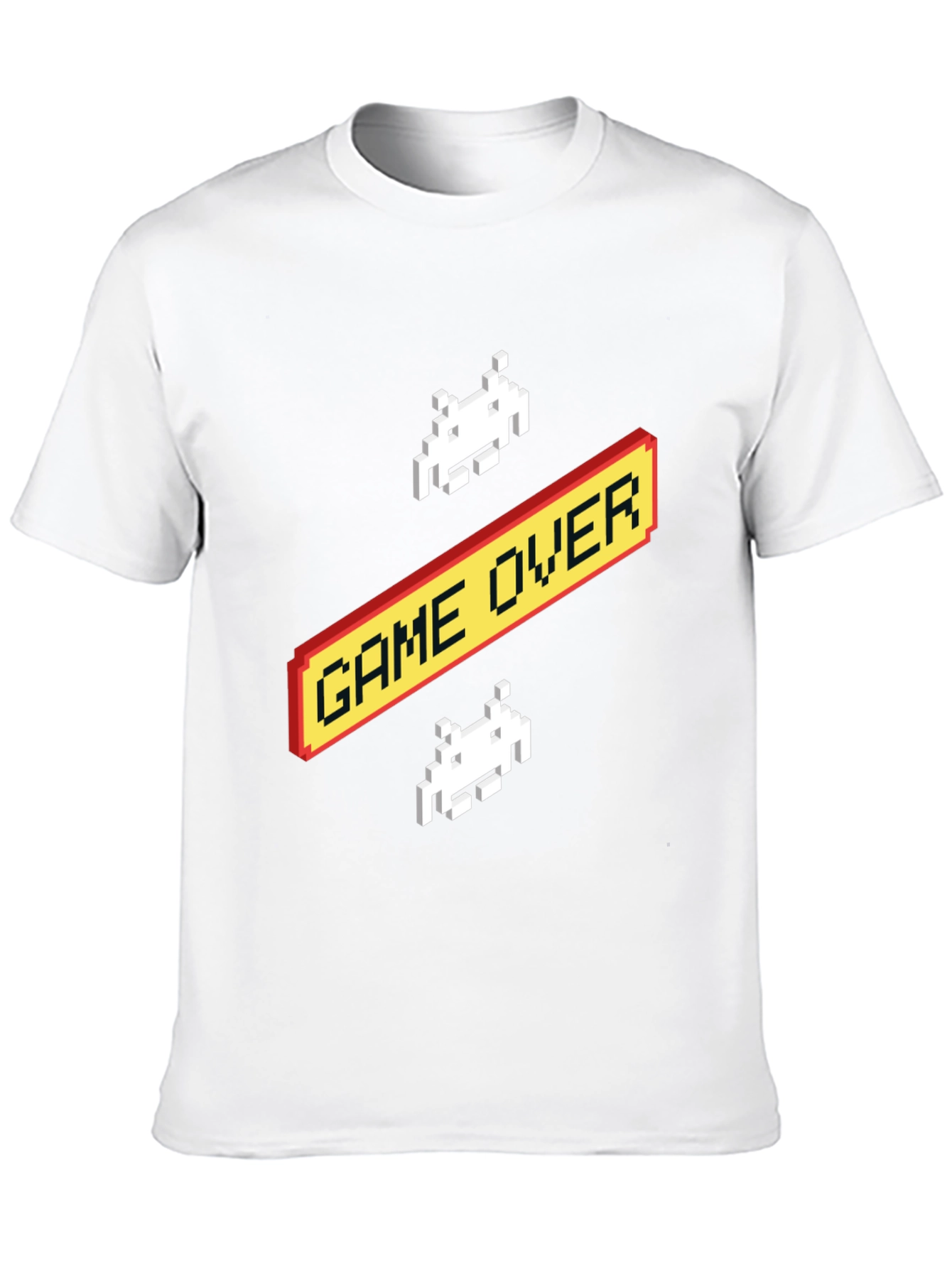Retro Game Over T-Shirt - Pixelated Alien Design
