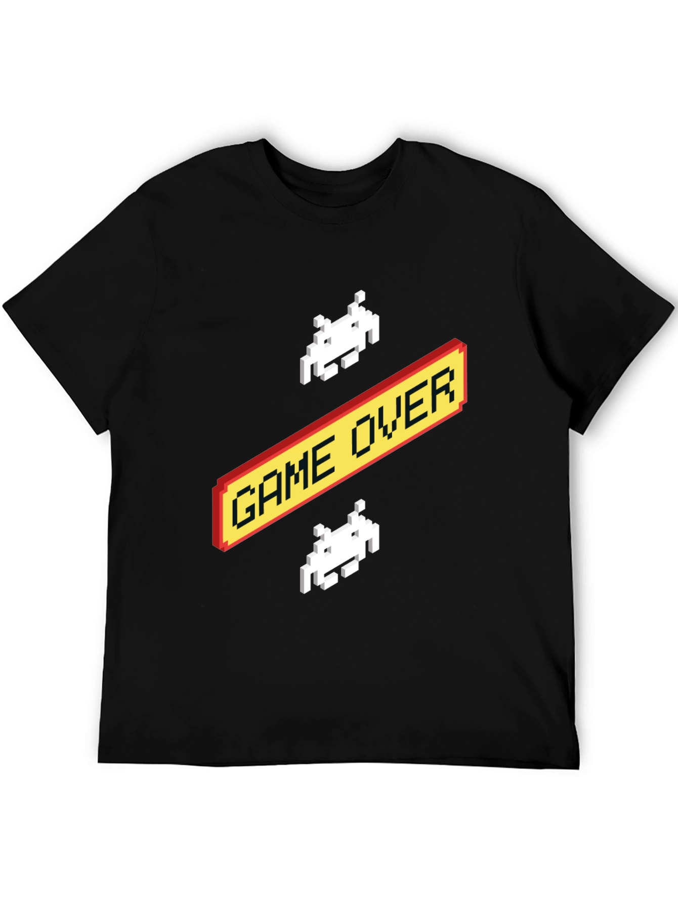 Retro Game Over T-Shirt - Pixelated Alien Design