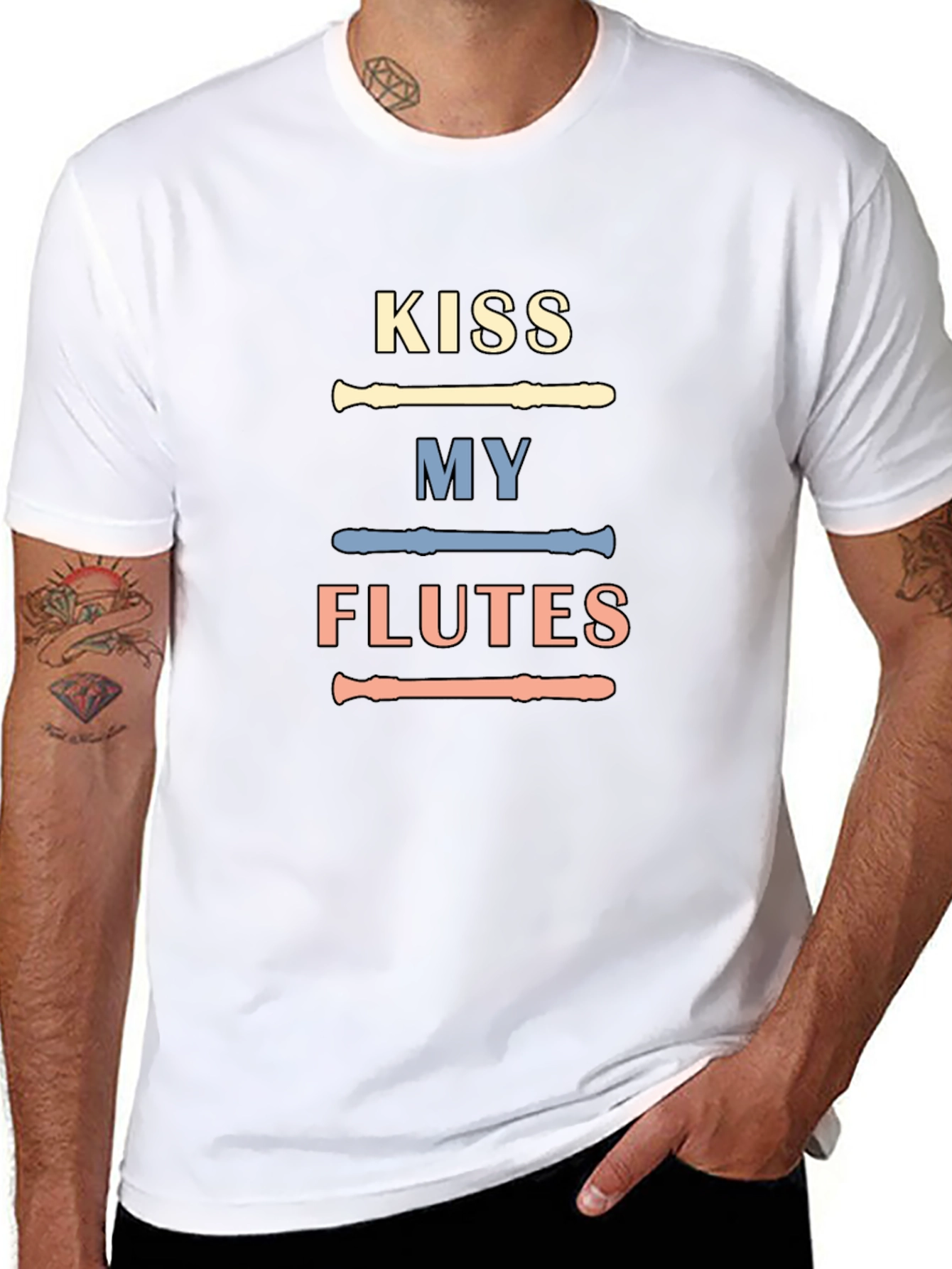 Kiss My Flutes T-Shirt - Music Lover Tee