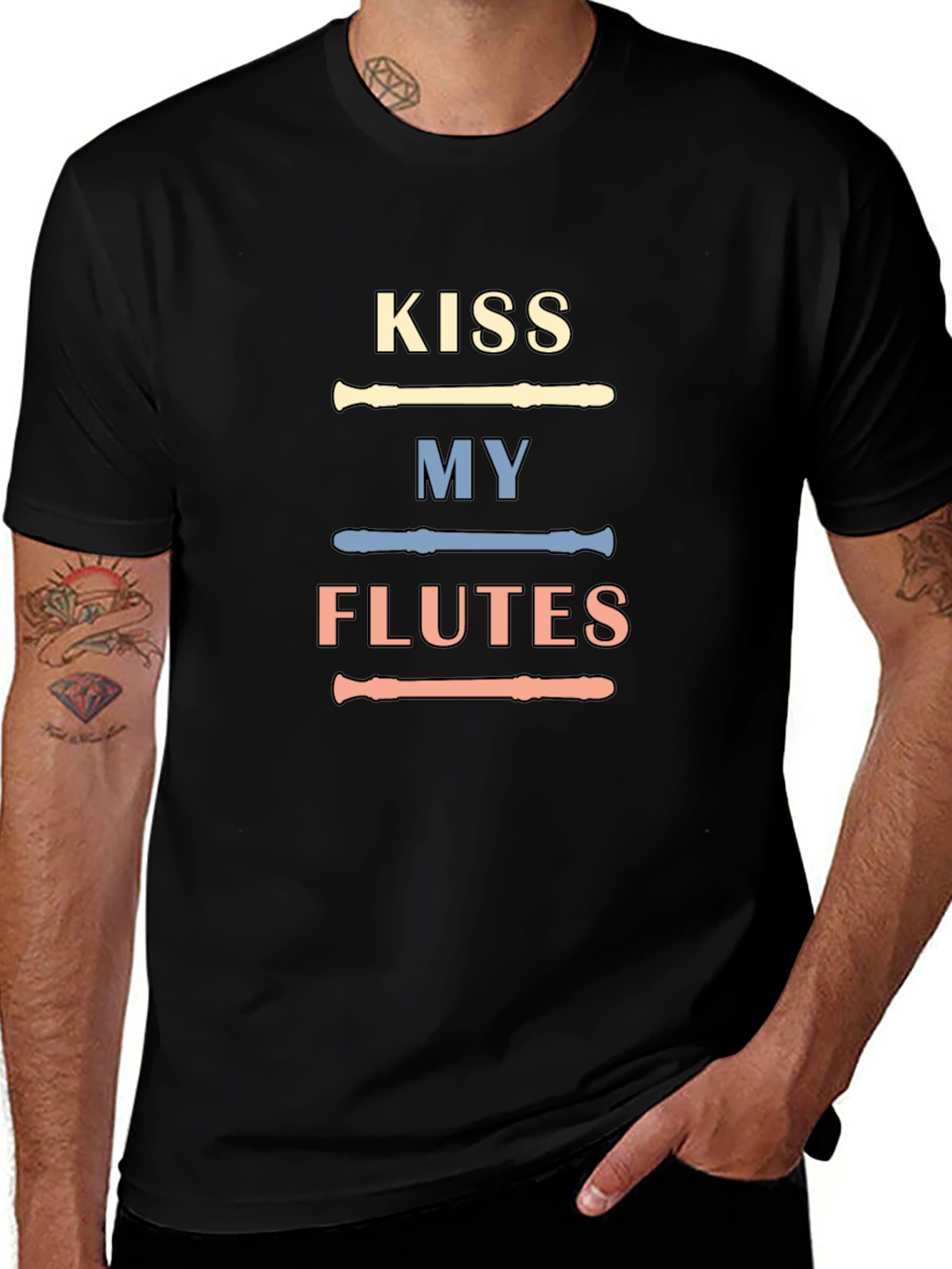 Kiss My Flutes T-Shirt - Music Lover Tee