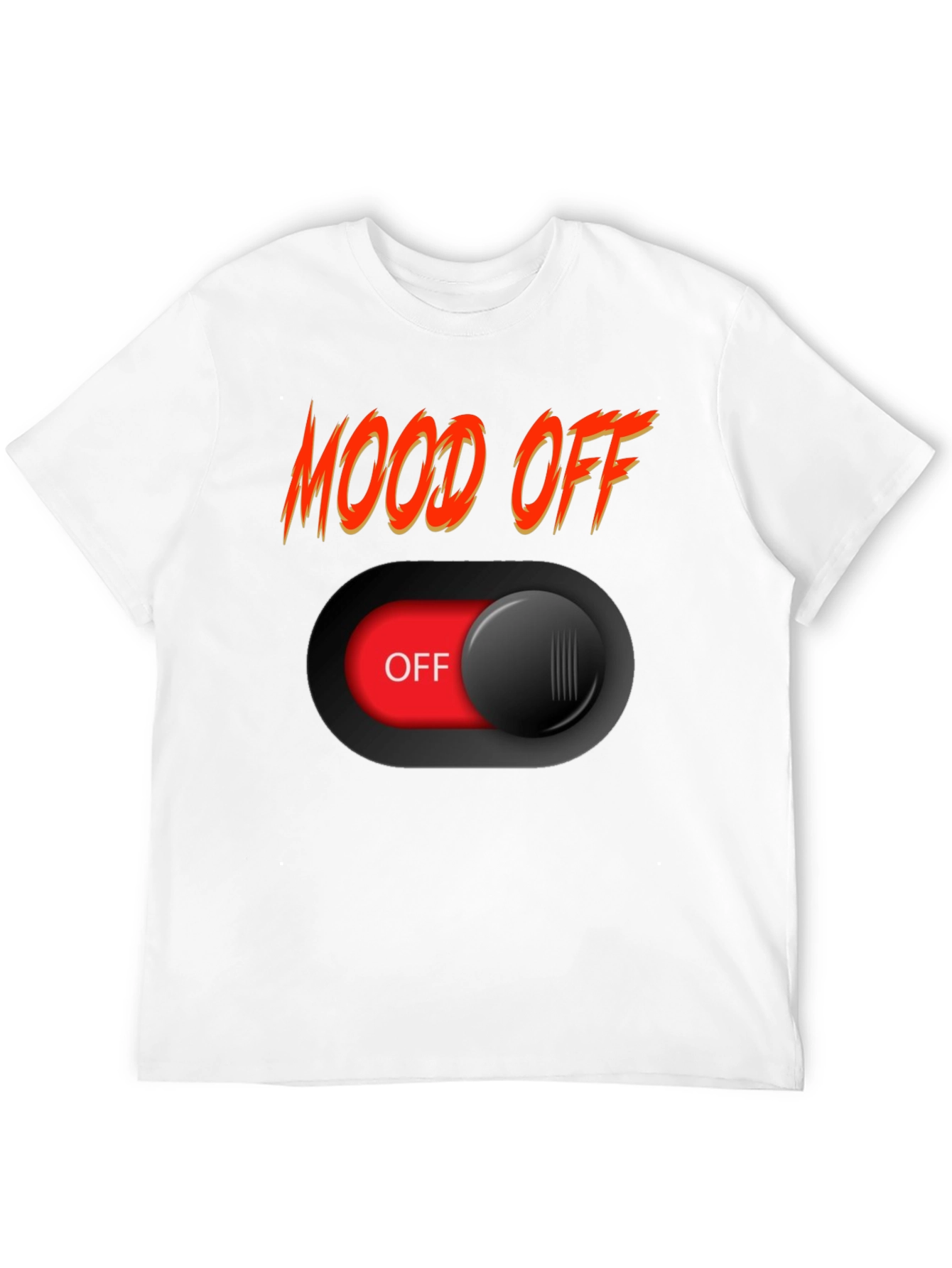 Mood Off Graphic Tee - Black Cotton T-Shirt