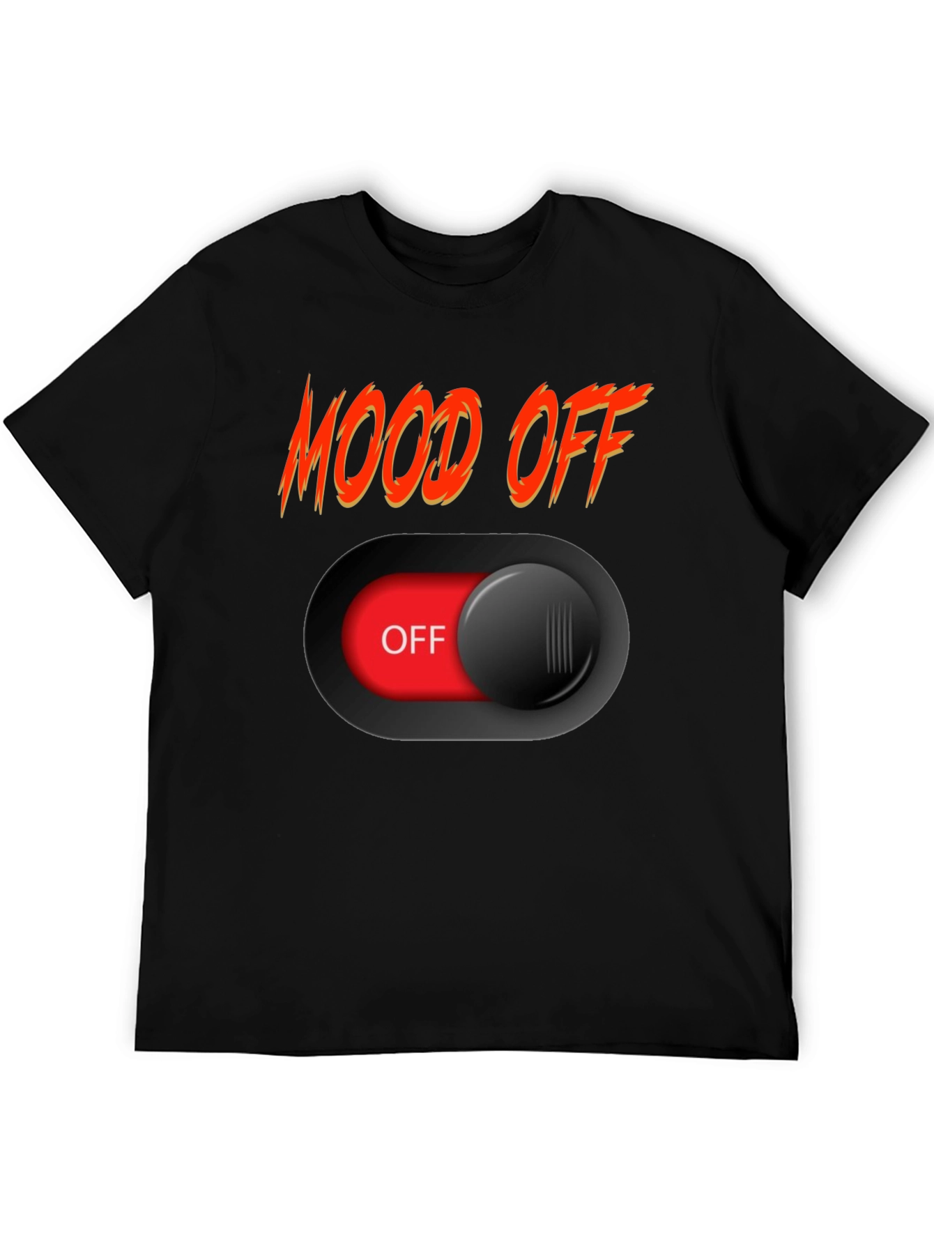 Mood Off Graphic Tee - Black Cotton T-Shirt