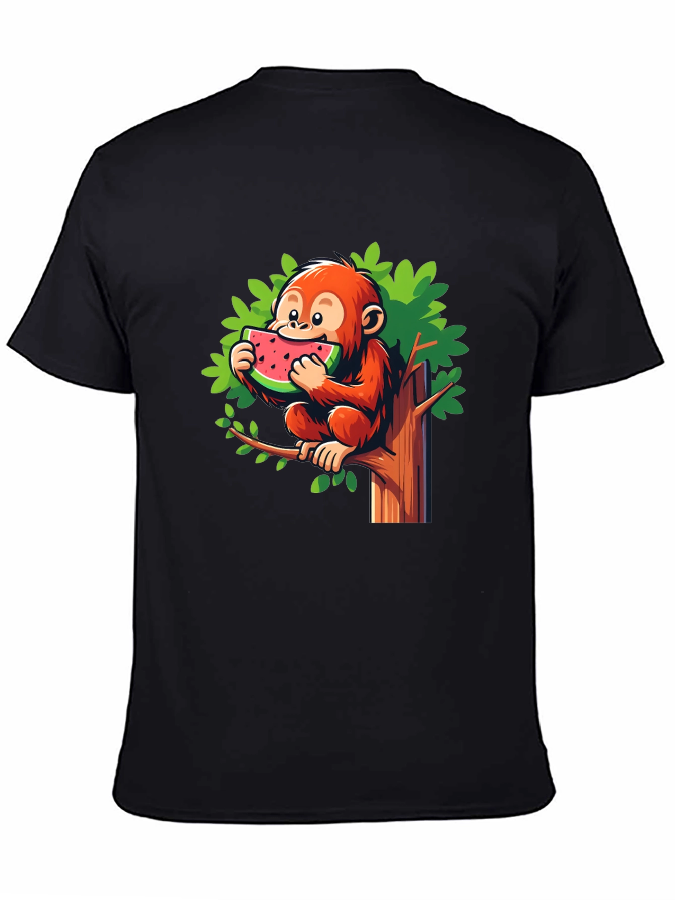 Monkey Eating Watermelon Graphic Tee - Fun & Unique!