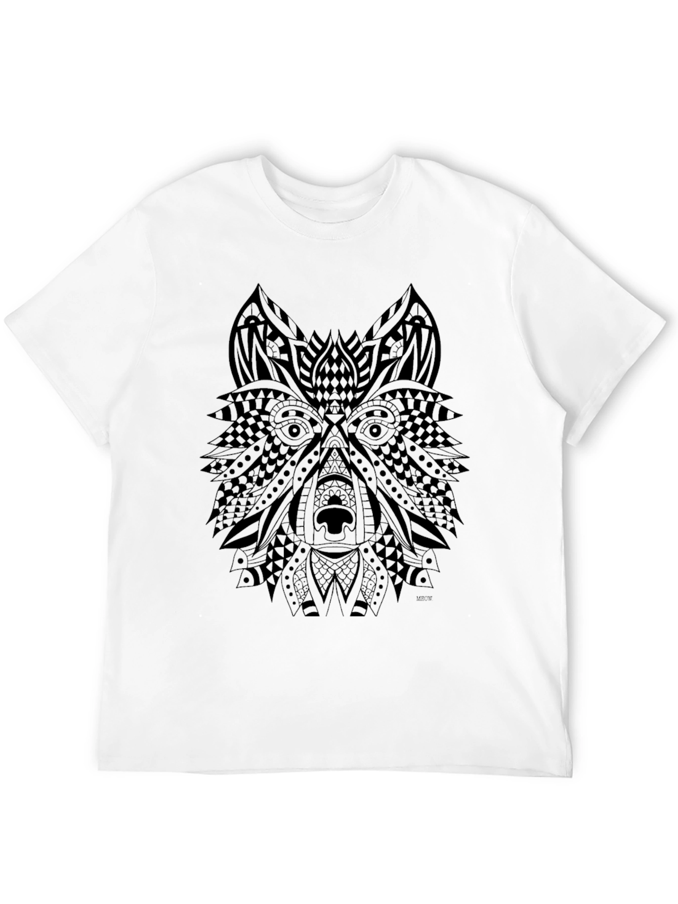 Wolf Graphic Tee - Black Cotton Blend