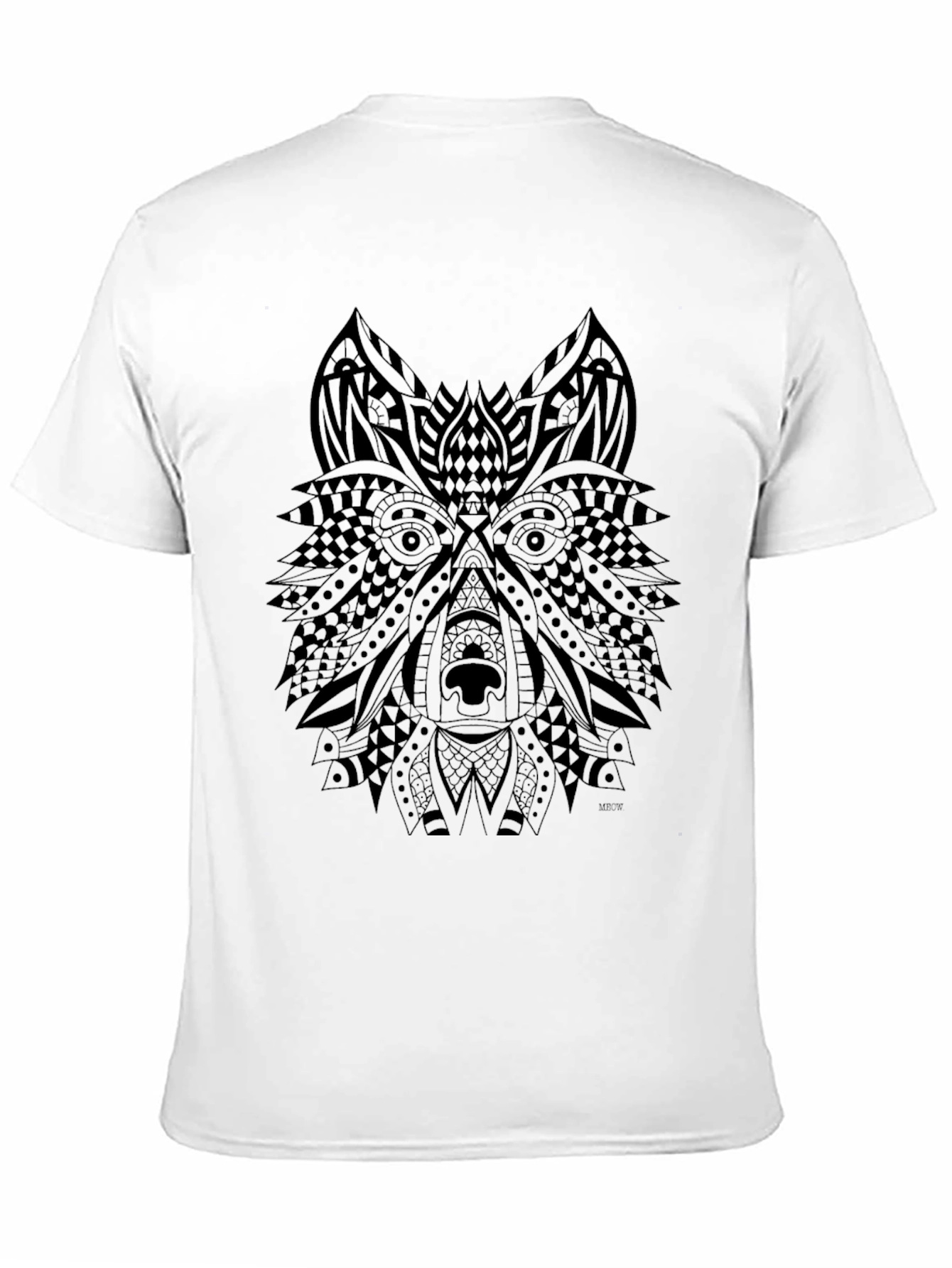 Wolf Graphic Tee - Black Cotton Blend