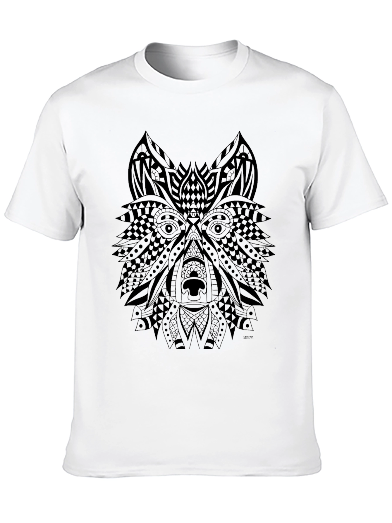 Wolf Graphic Tee - Black Cotton Blend