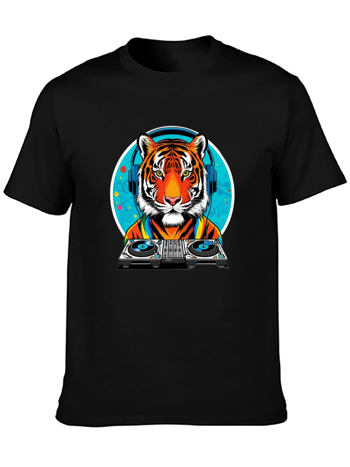 DJ Tiger Graphic Tee - Cool Animal Print