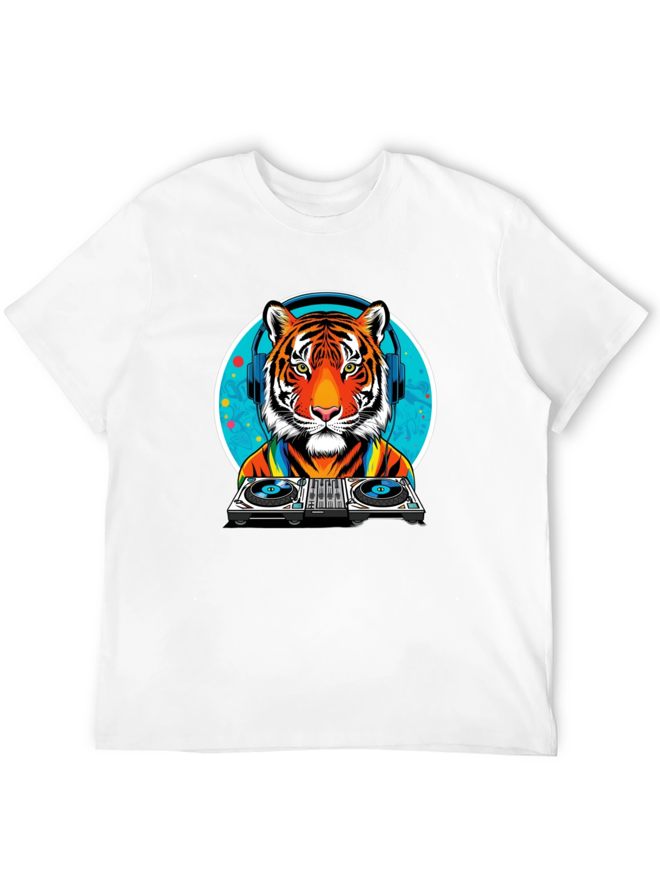 DJ Tiger Graphic Tee - Cool Animal Print