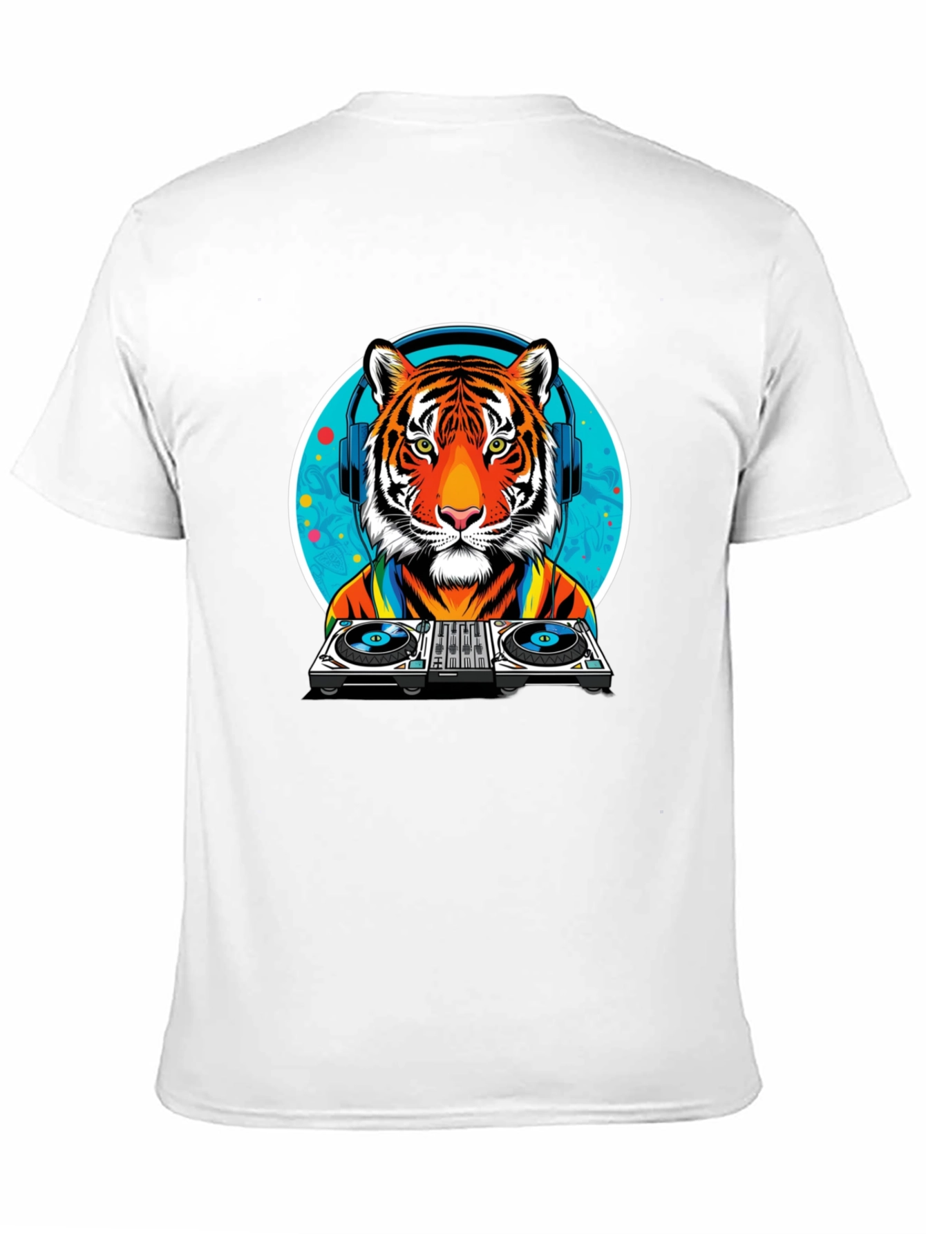 DJ Tiger Graphic Tee - Cool Animal Print