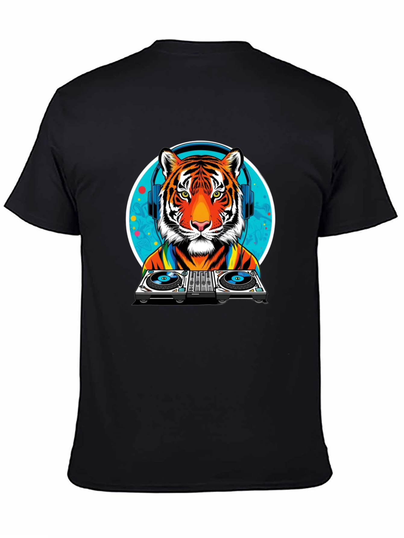 DJ Tiger Graphic Tee - Cool Animal Print