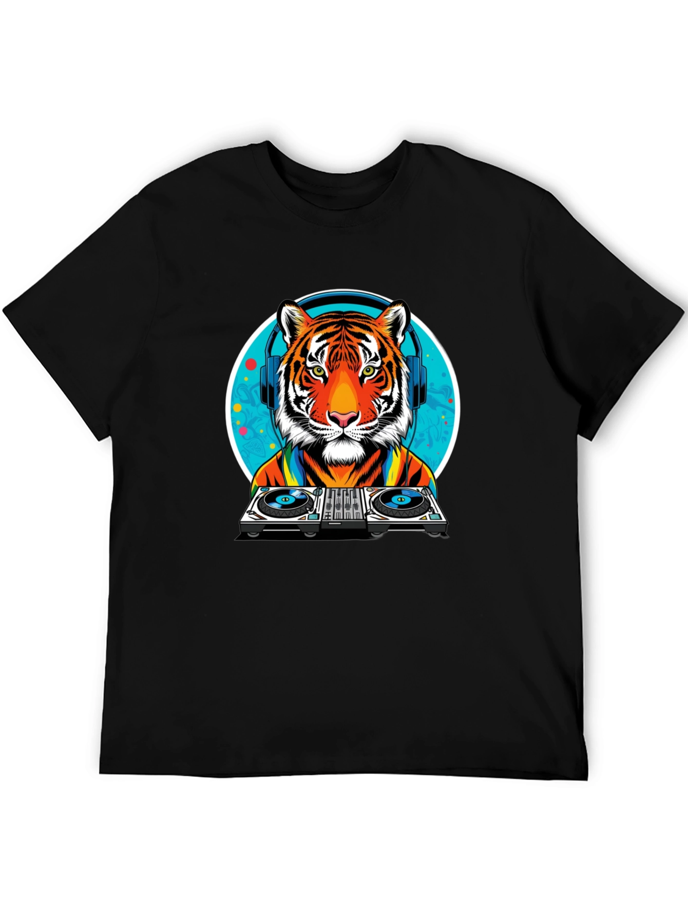 DJ Tiger Graphic Tee - Cool Animal Print