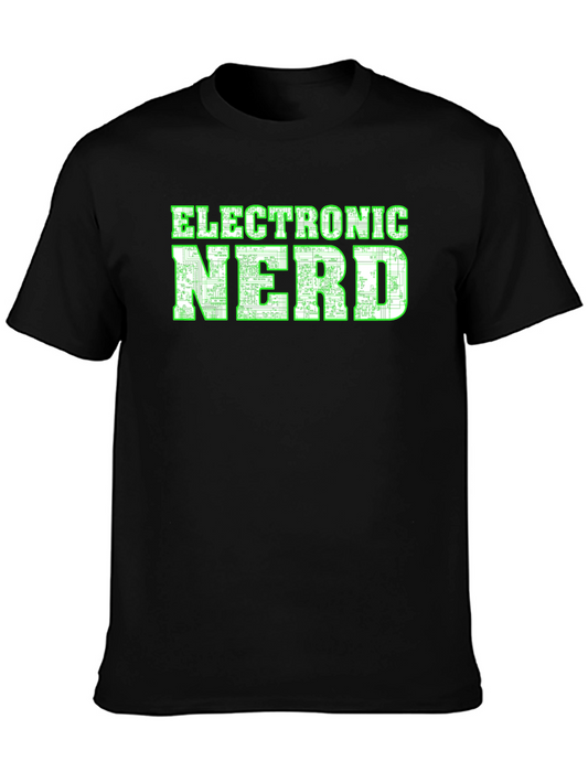 Electronic Nerd Graphic T-Shirt - Black