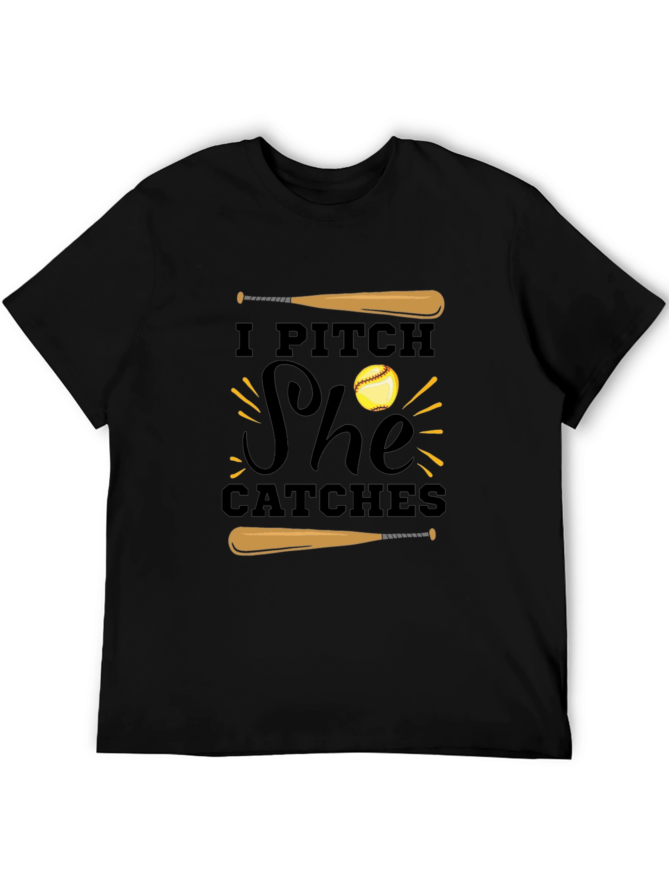 I Pitch She Catches Graphic T-Shirt