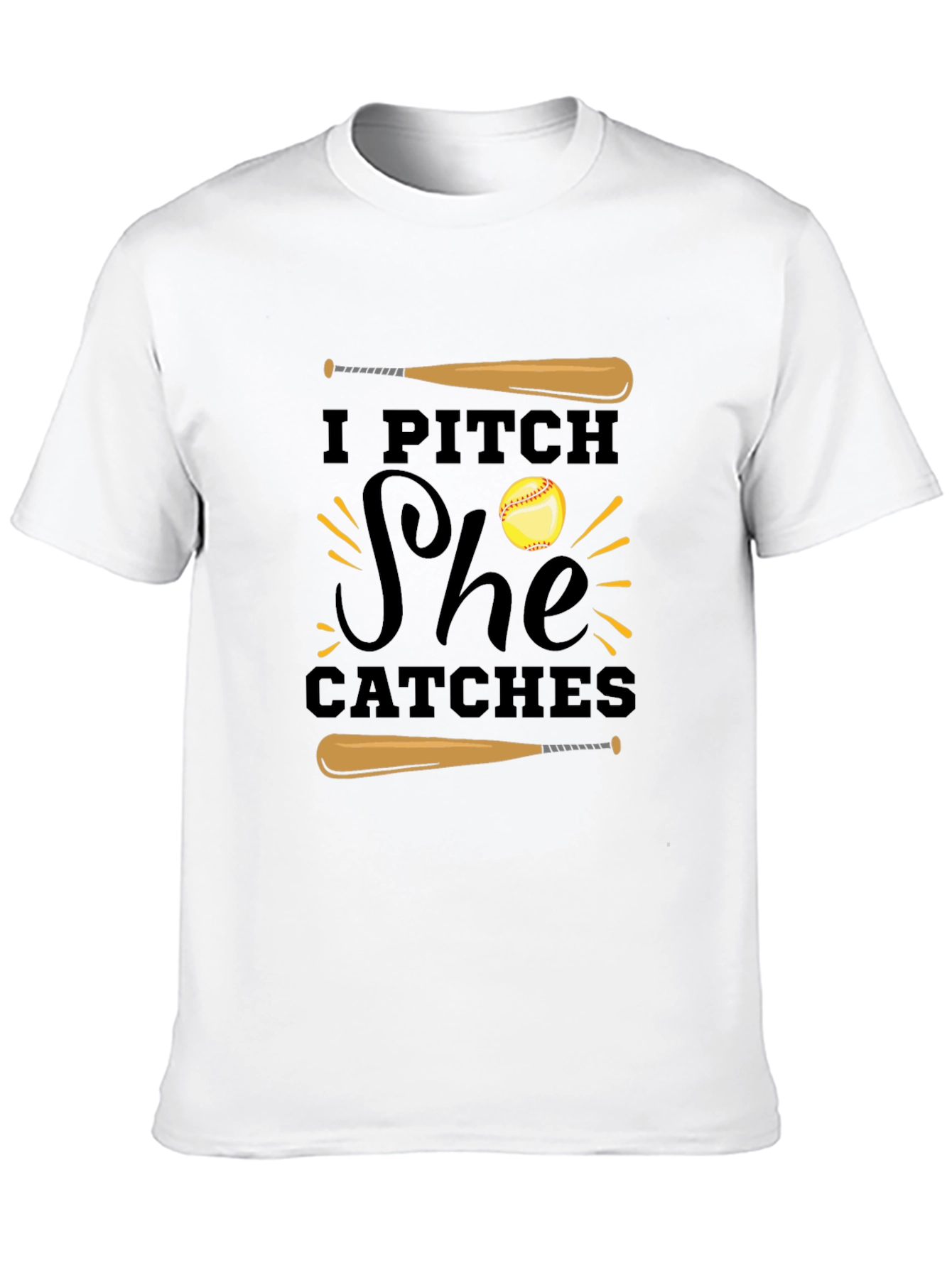 I Pitch She Catches Graphic T-Shirt