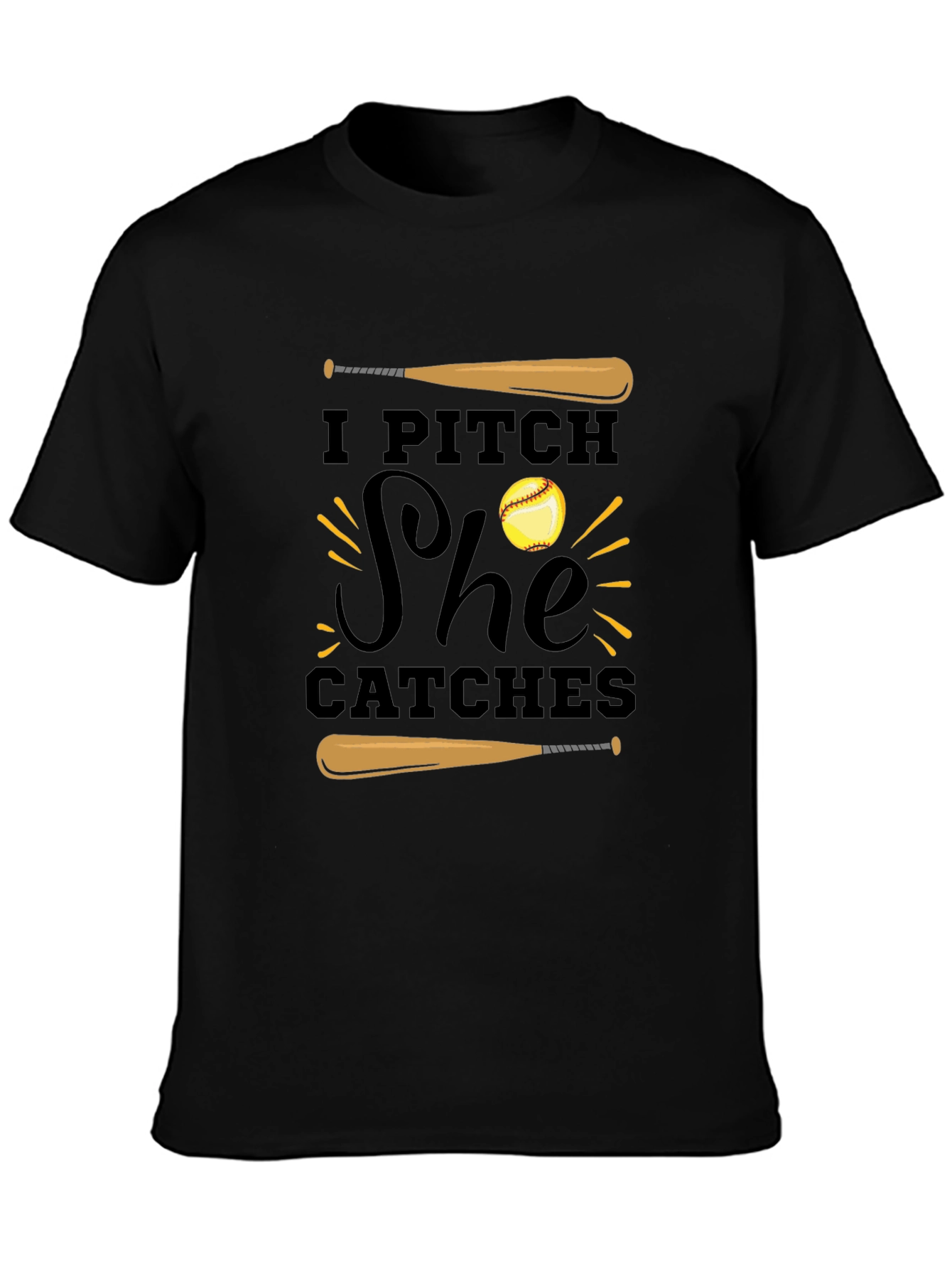 I Pitch She Catches Graphic T-Shirt